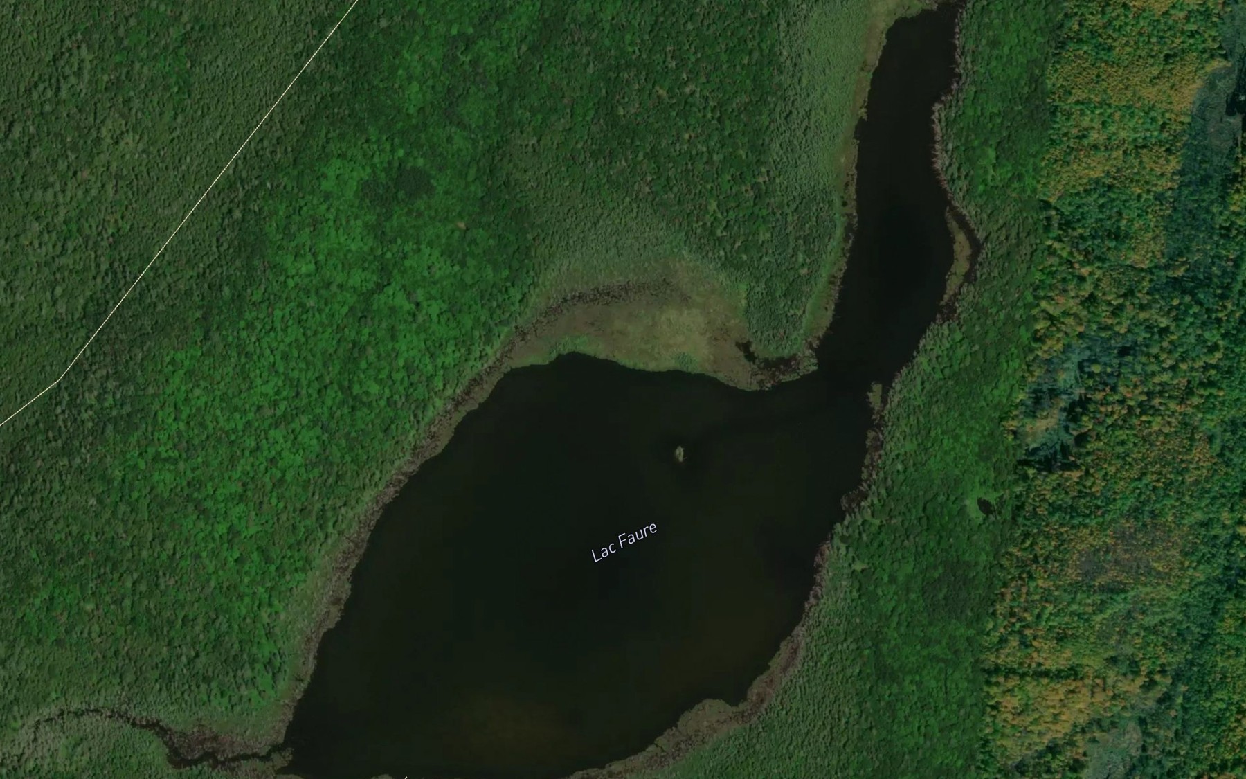 Satellite map of the Lac Faure