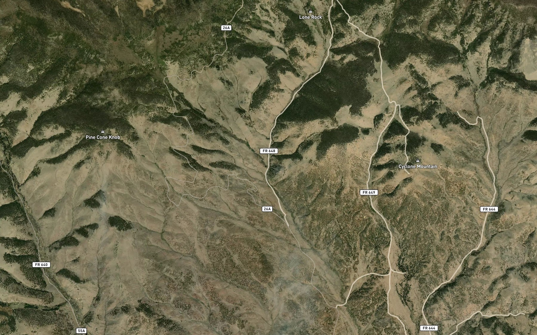 Satellite map of the Mill Creek