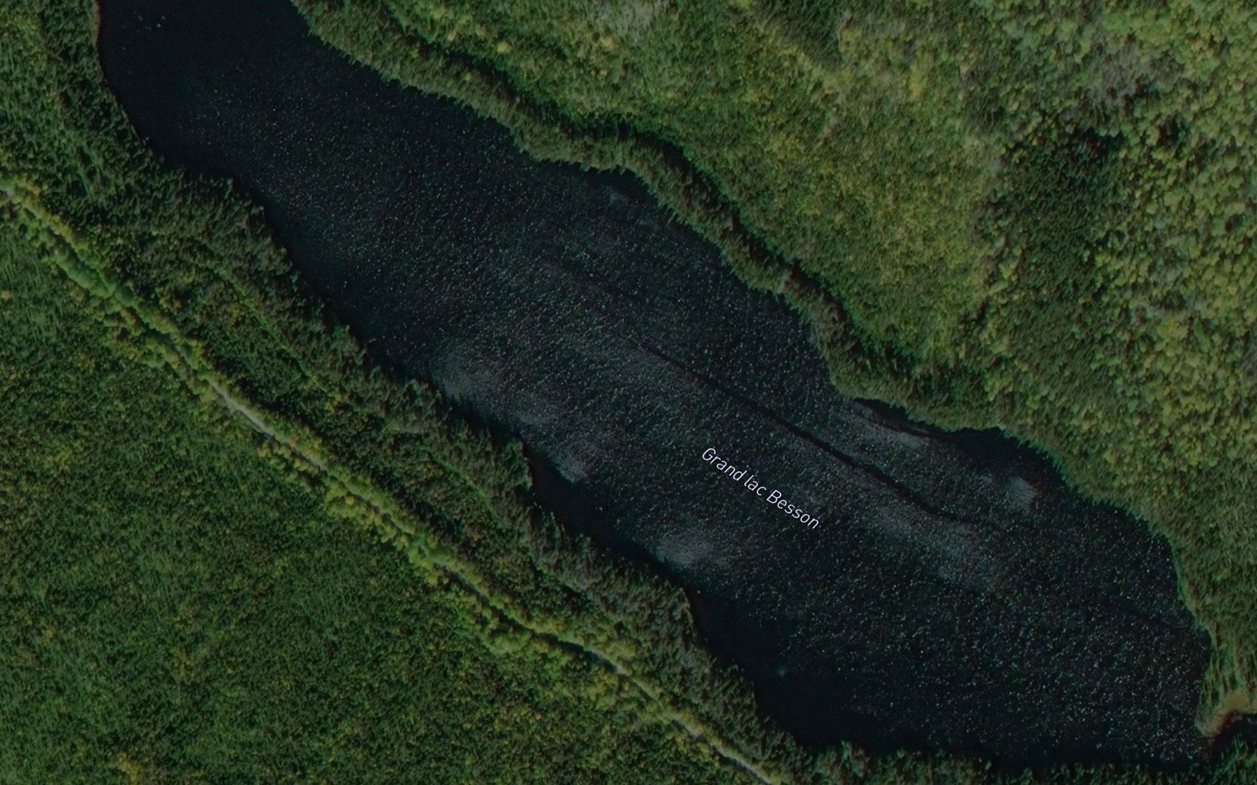 Satellite map of the Grand lac Besson