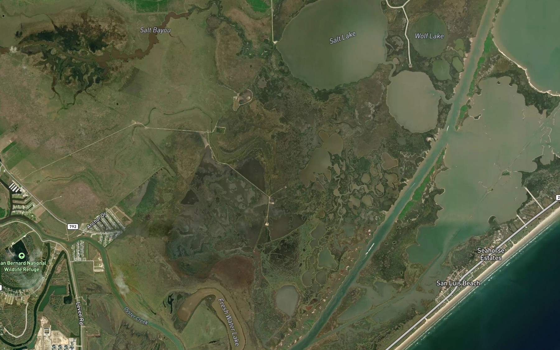 Satellite map of the Ridge Slough