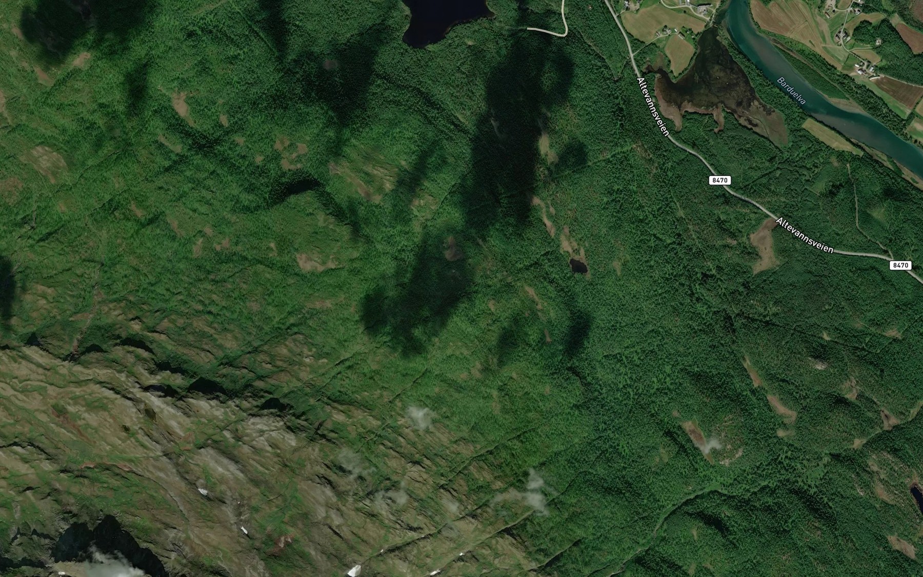 Satellite map of the Sondre Sandbergbekken
