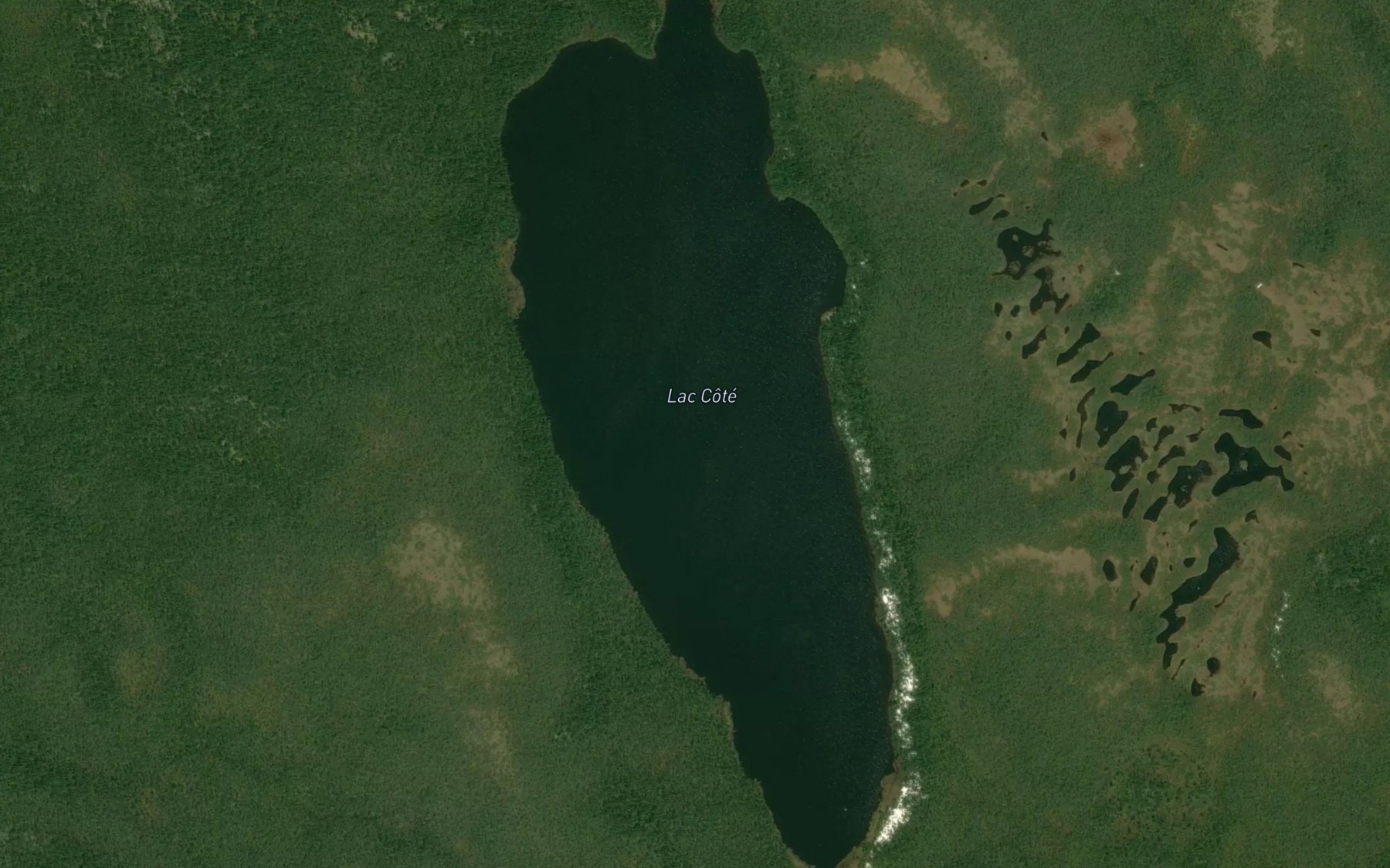 Satellite map of the Lac Cote