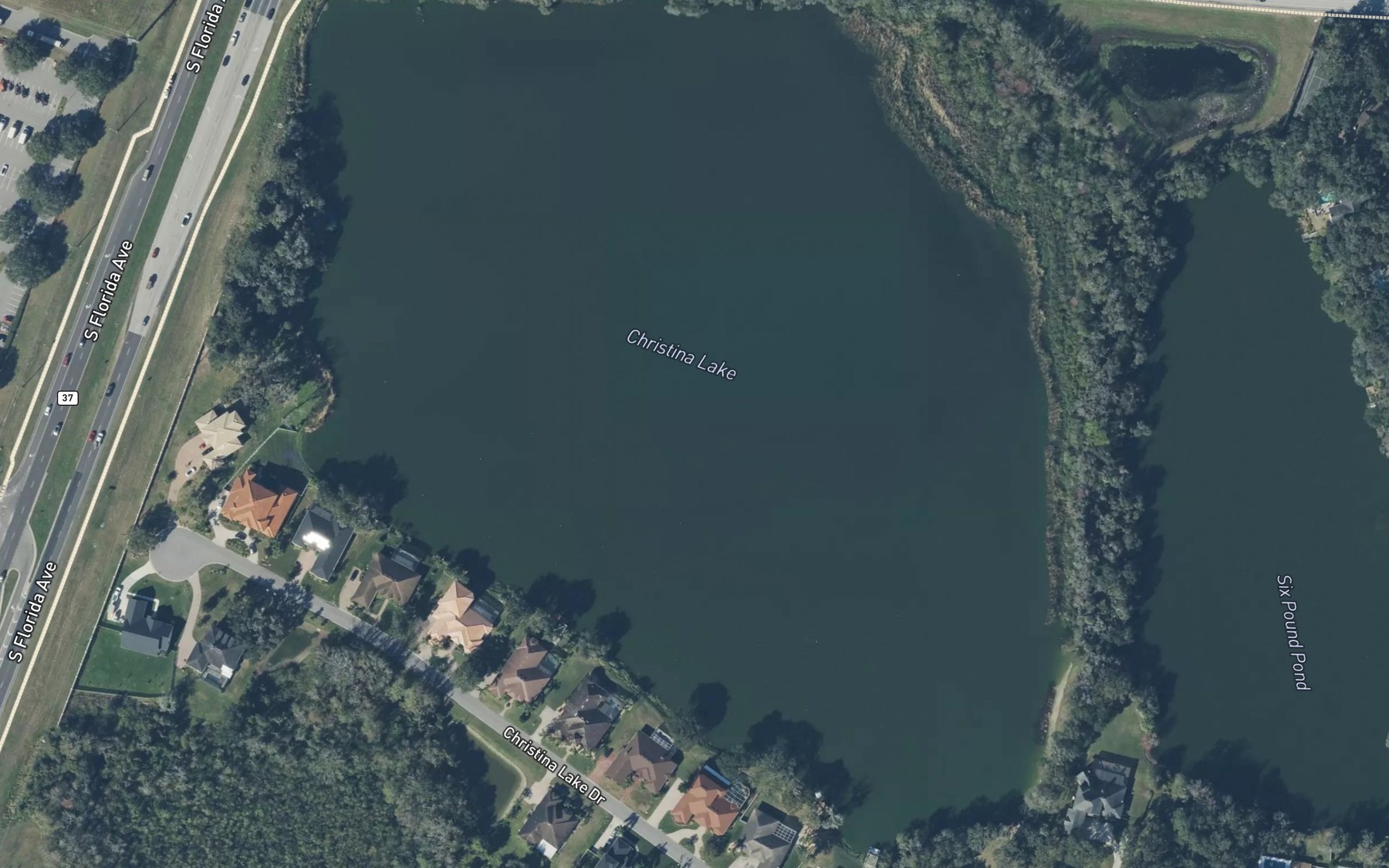 Satellite map of the Christina Lake