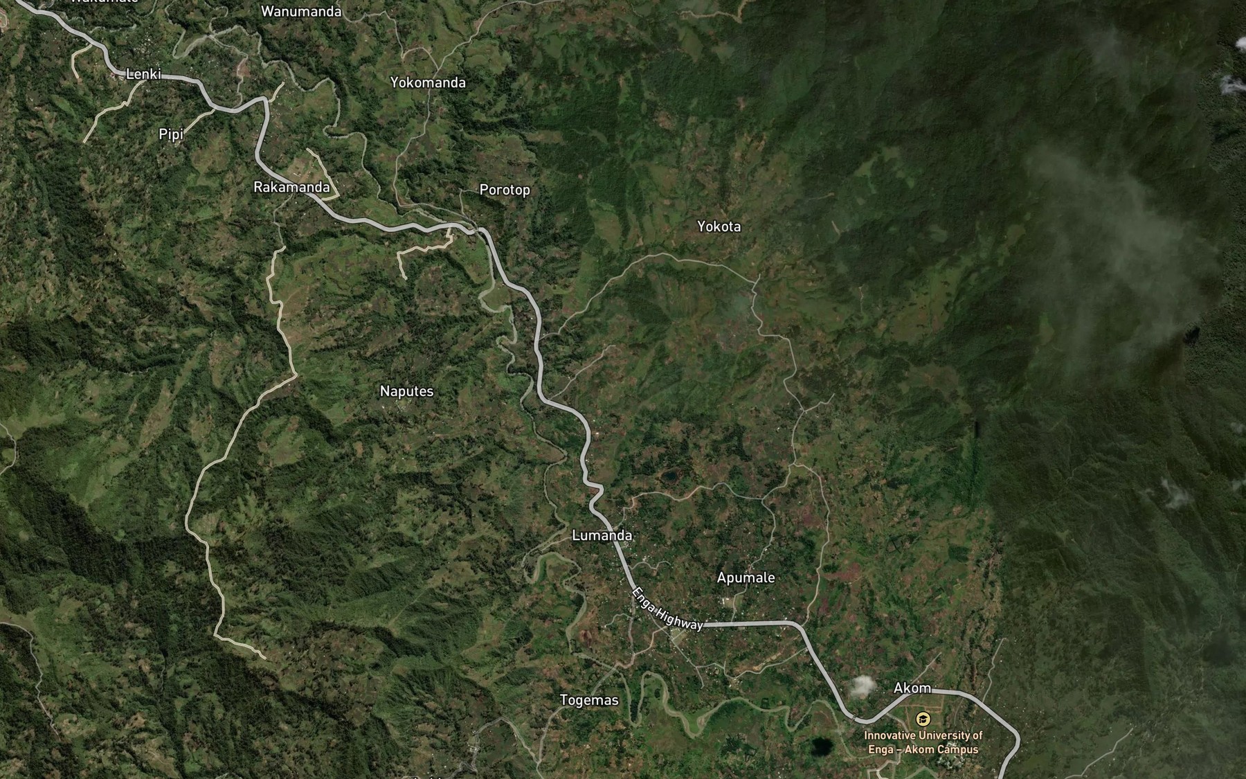 Satellite map of the Lake Birip