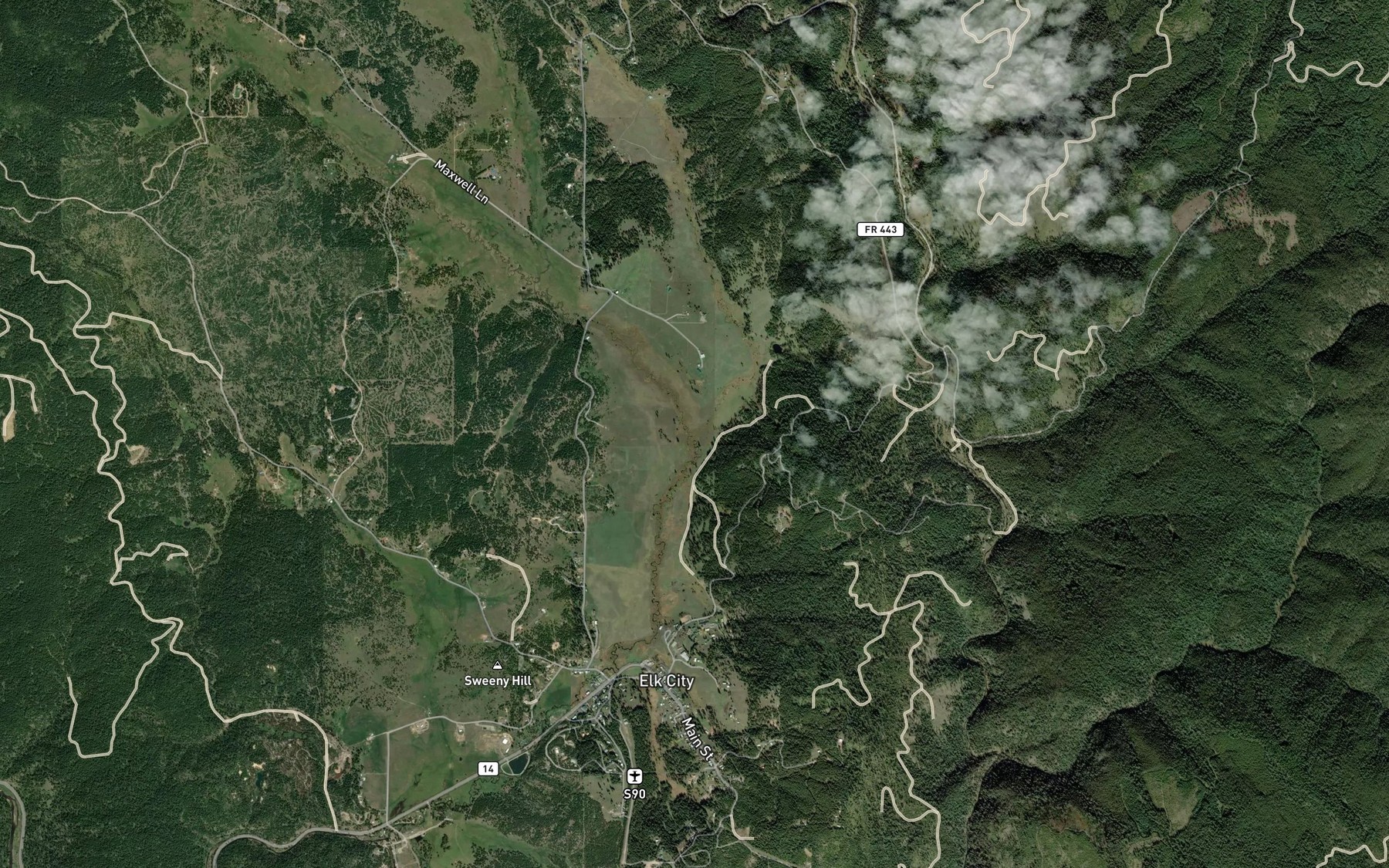 Satellite map of the Big Elk Creek