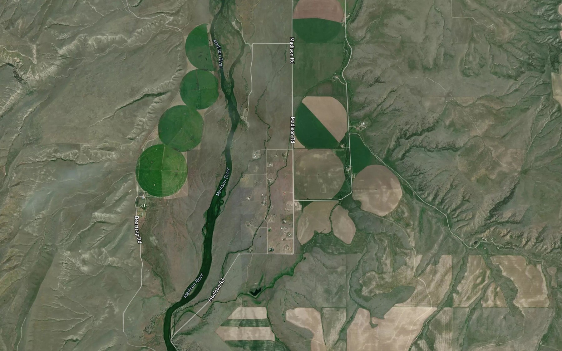 Satellite map of the Hutchison Ditch