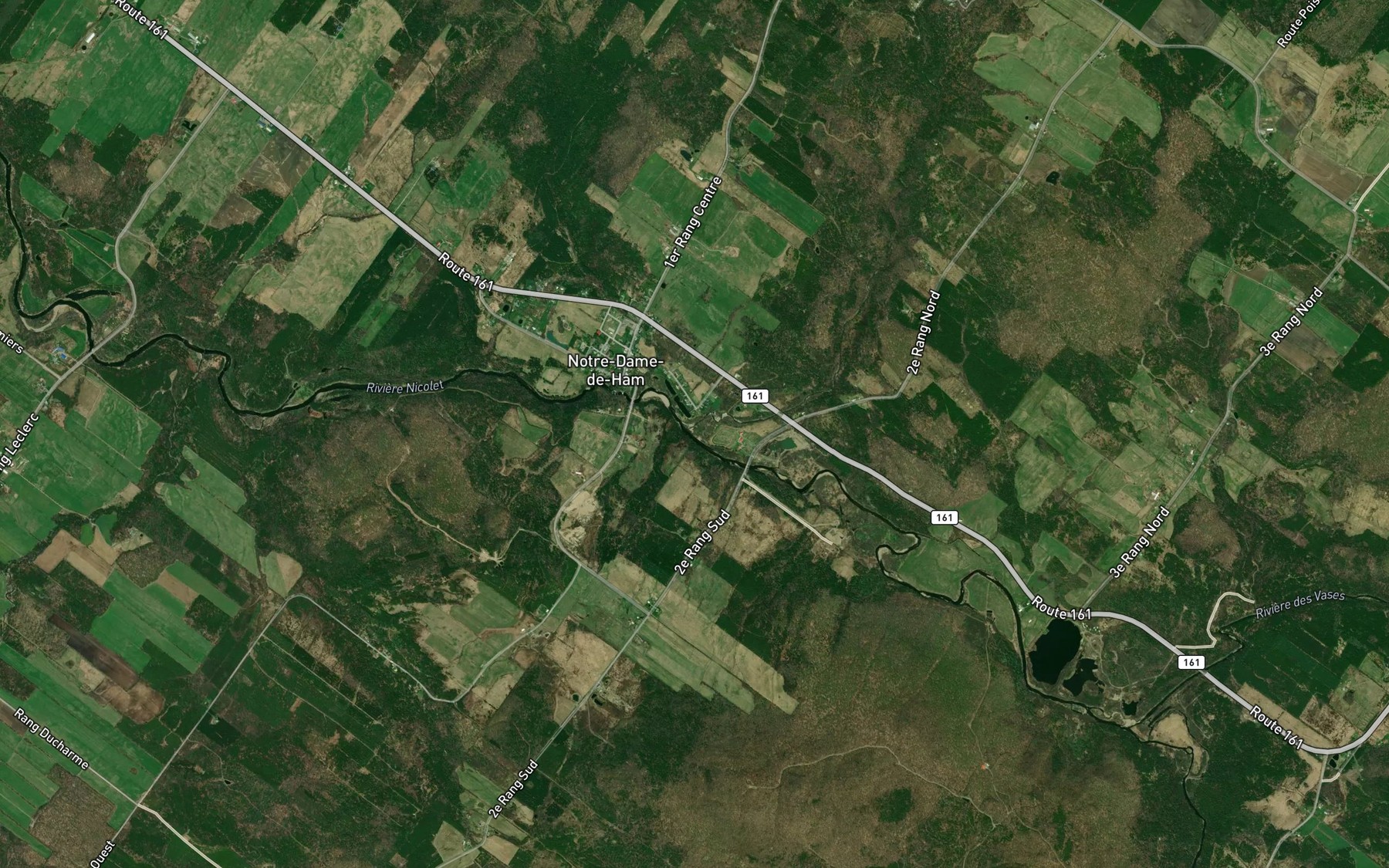 Satellite map of the Ruisseau Moras