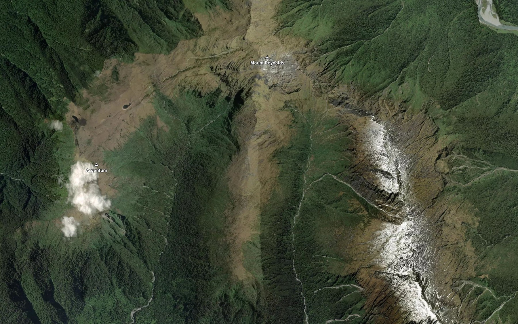 Satellite map of the Reynolds Creek