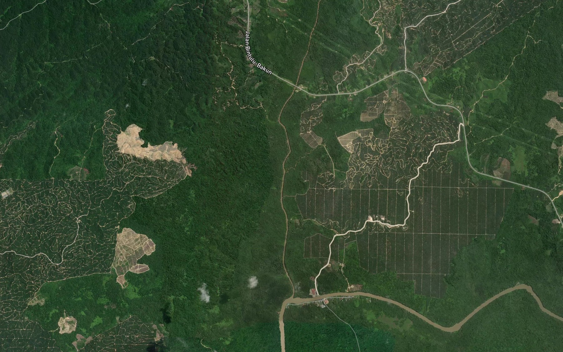 Satellite map of the Sungai Sebakai