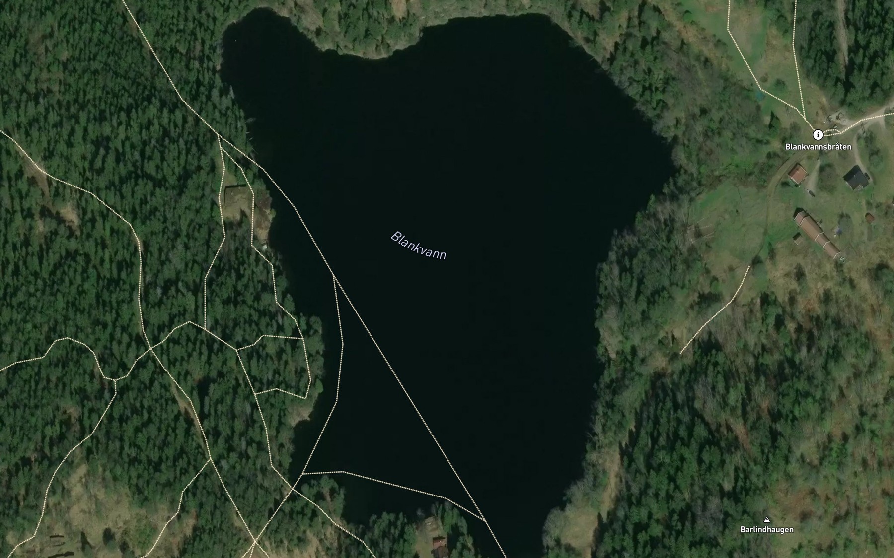 Satellite map of the Blankvann