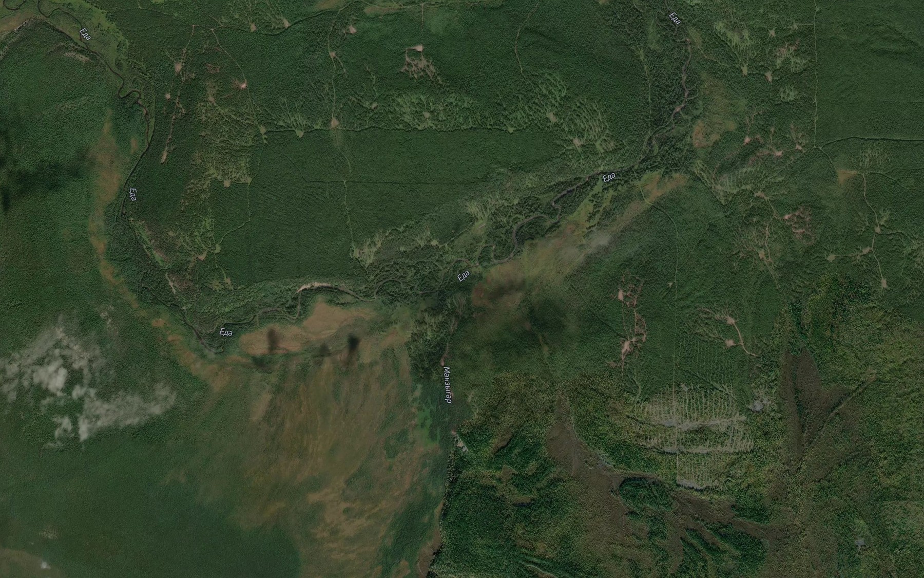 Satellite map of the Manzygar