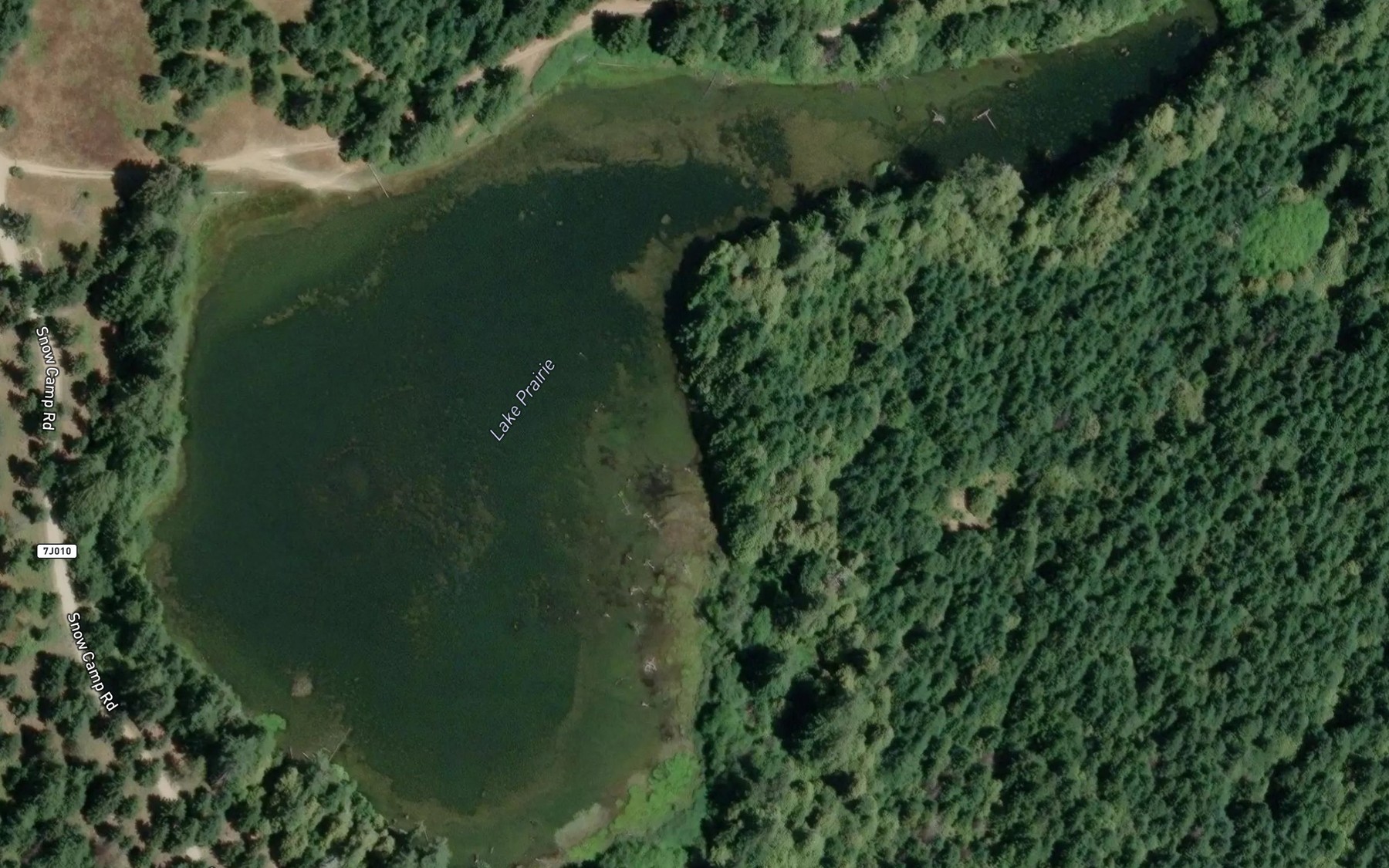 Satellite map of the Lake Prairie