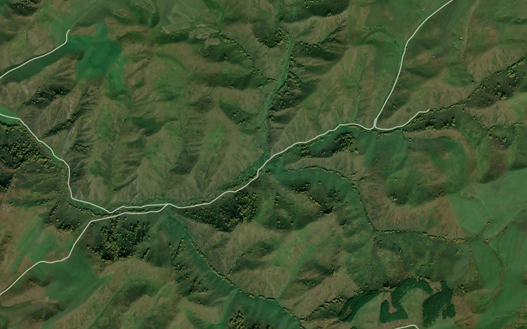 Satellite map of the Listvyannyy