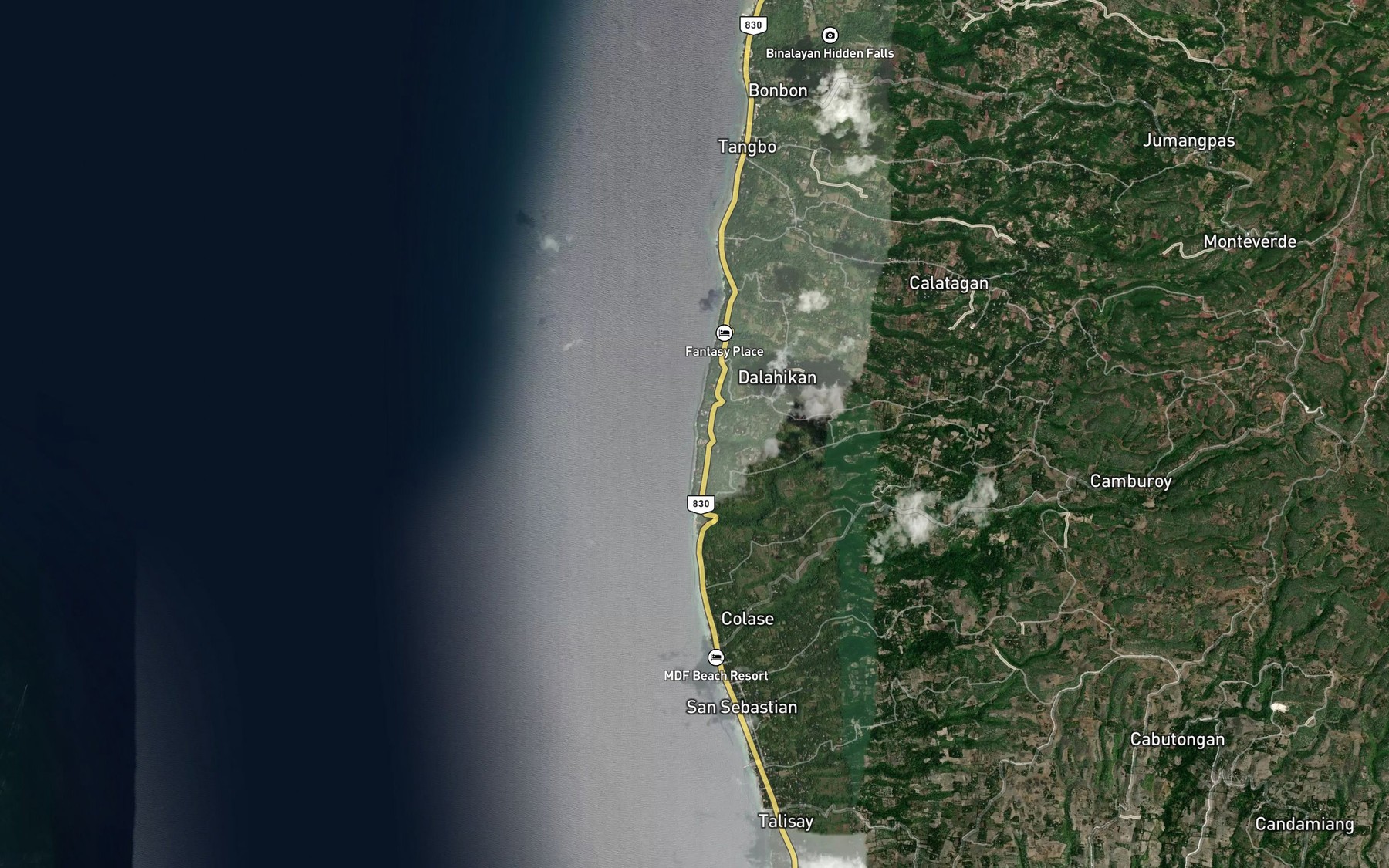 Satellite map of the Culas River