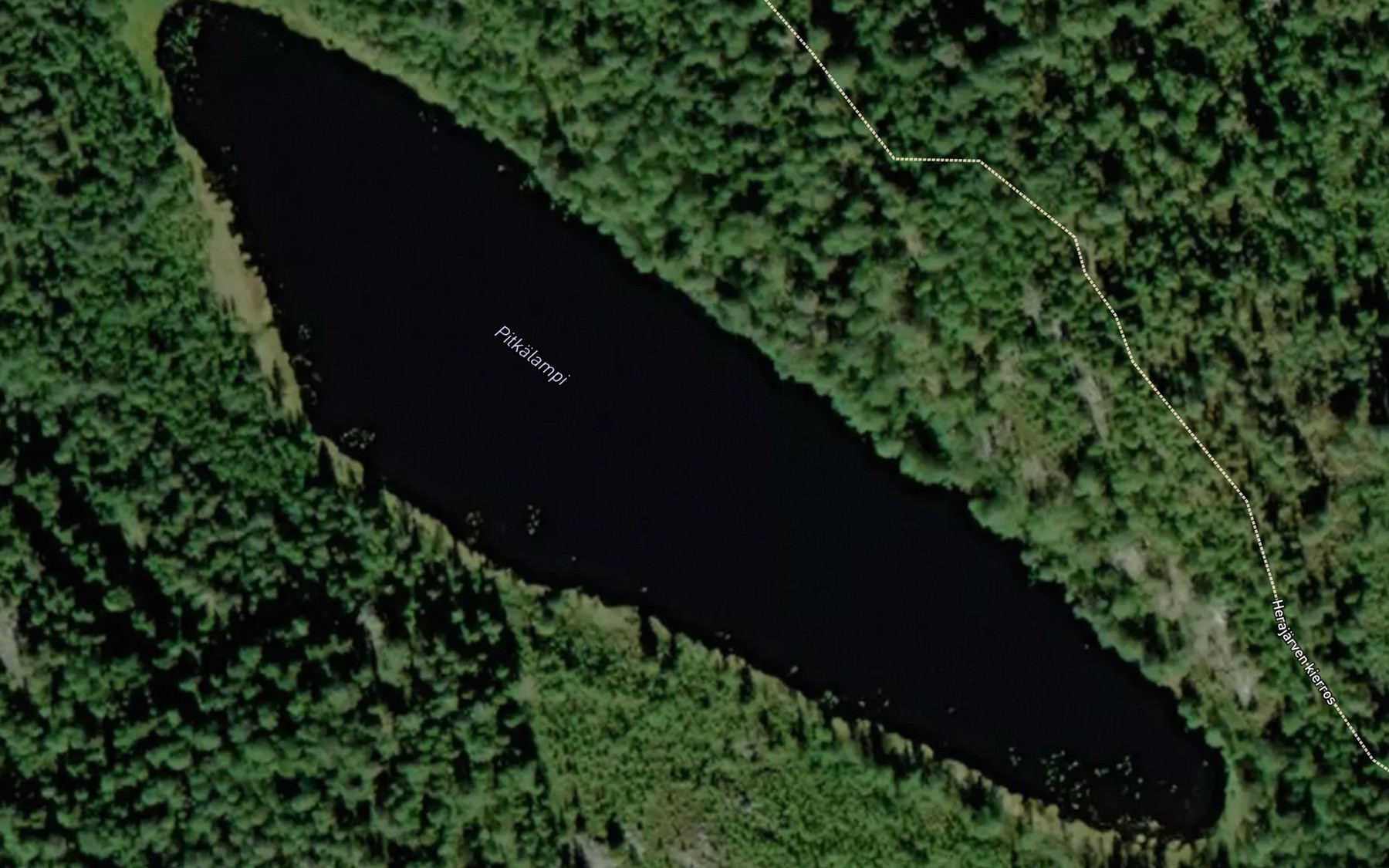 Satellite map of the Pitkalampi