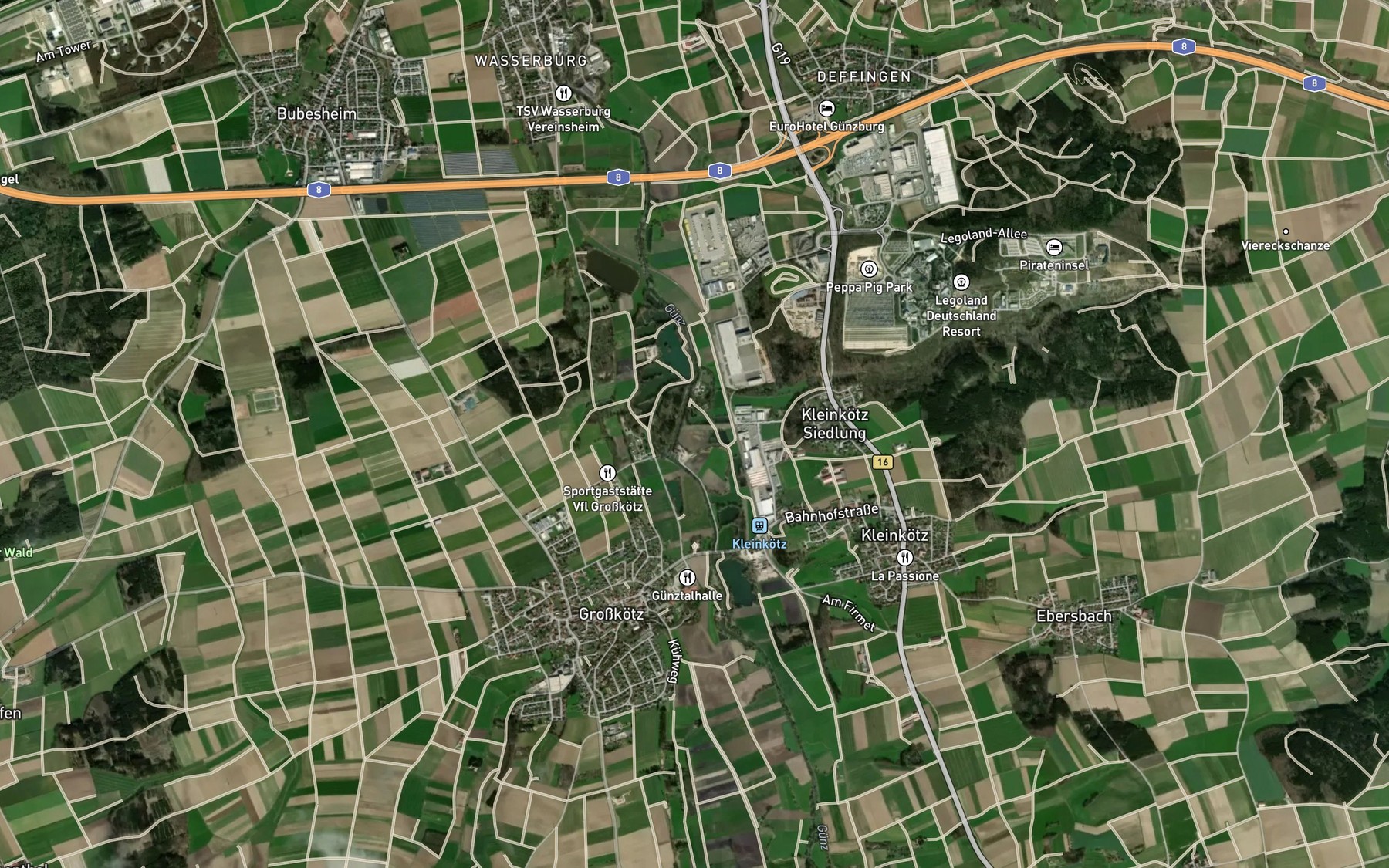 Satellite map of the Kotz