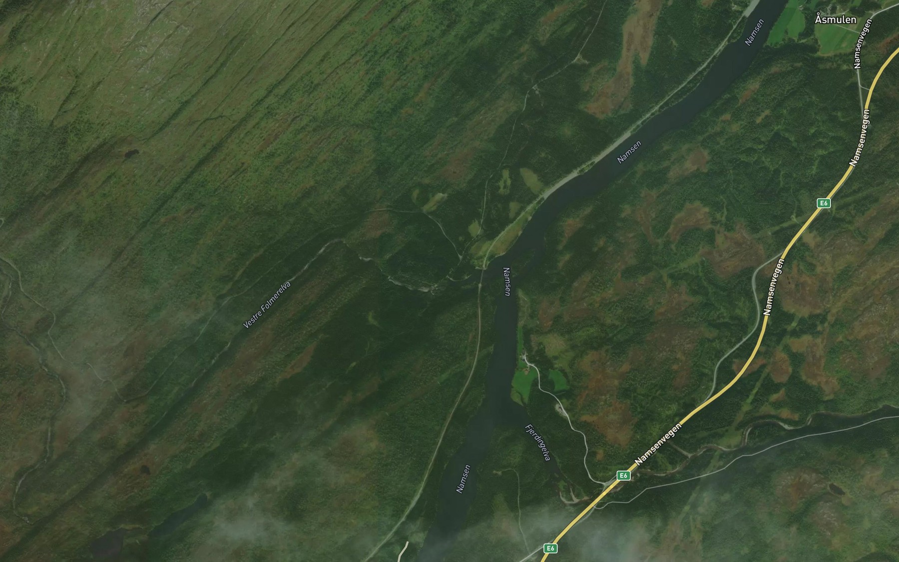 Satellite map of the Oystre Folmerelva
