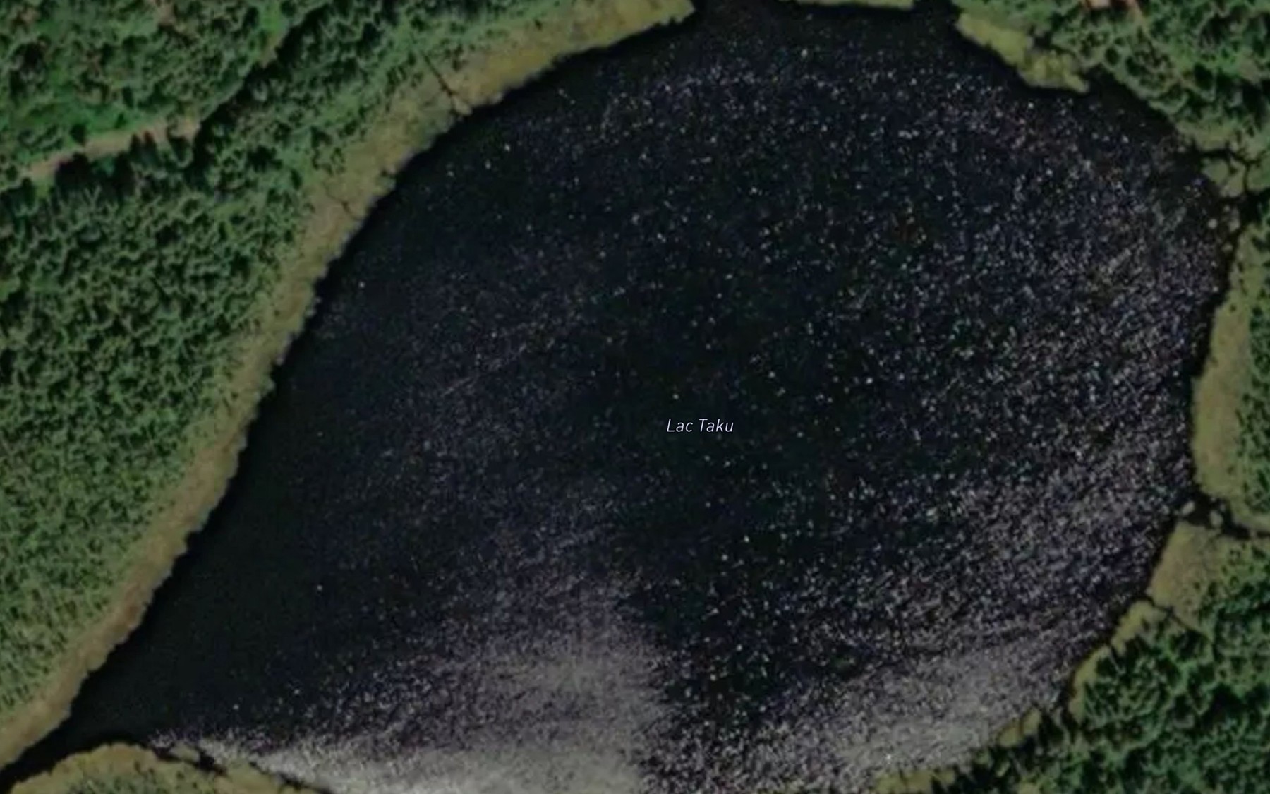 Satellite map of the Lac Taku