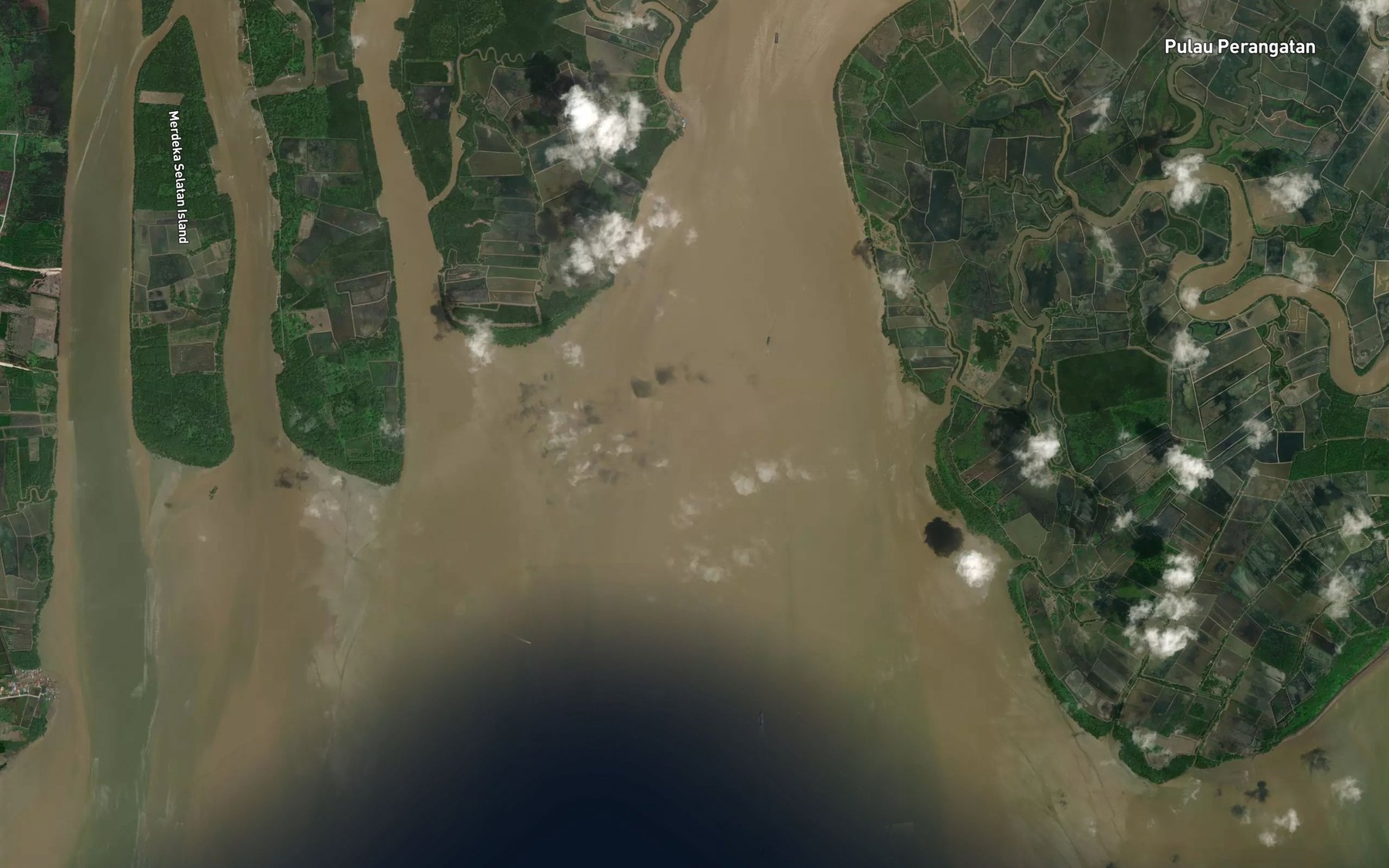 Satellite map of the Muara Pengah