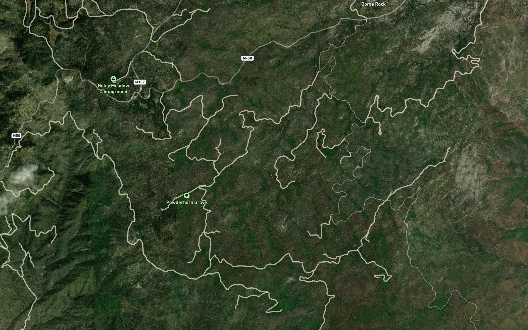 Satellite map of the Windy Creek