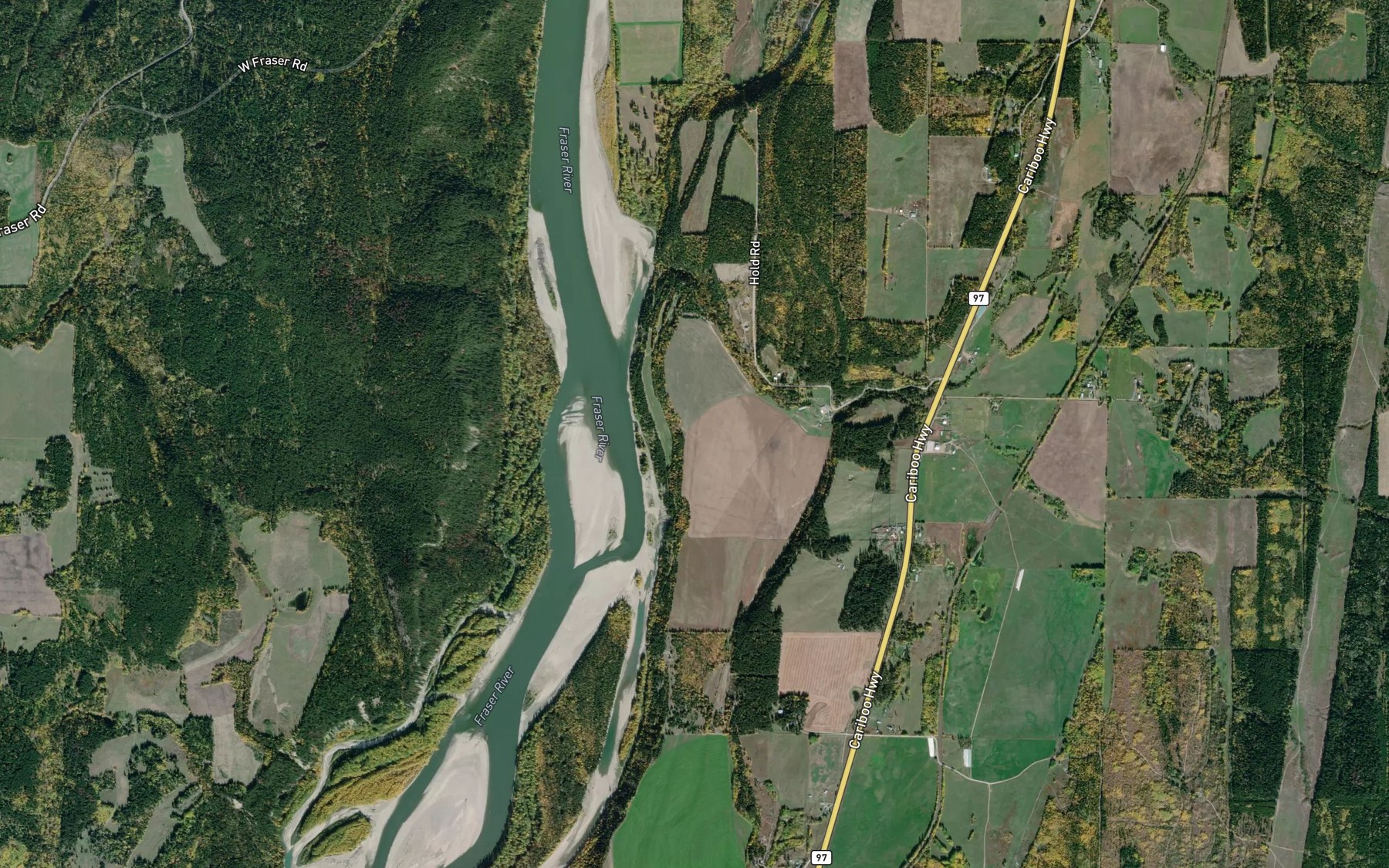 Satellite map of the Menzinger Creek