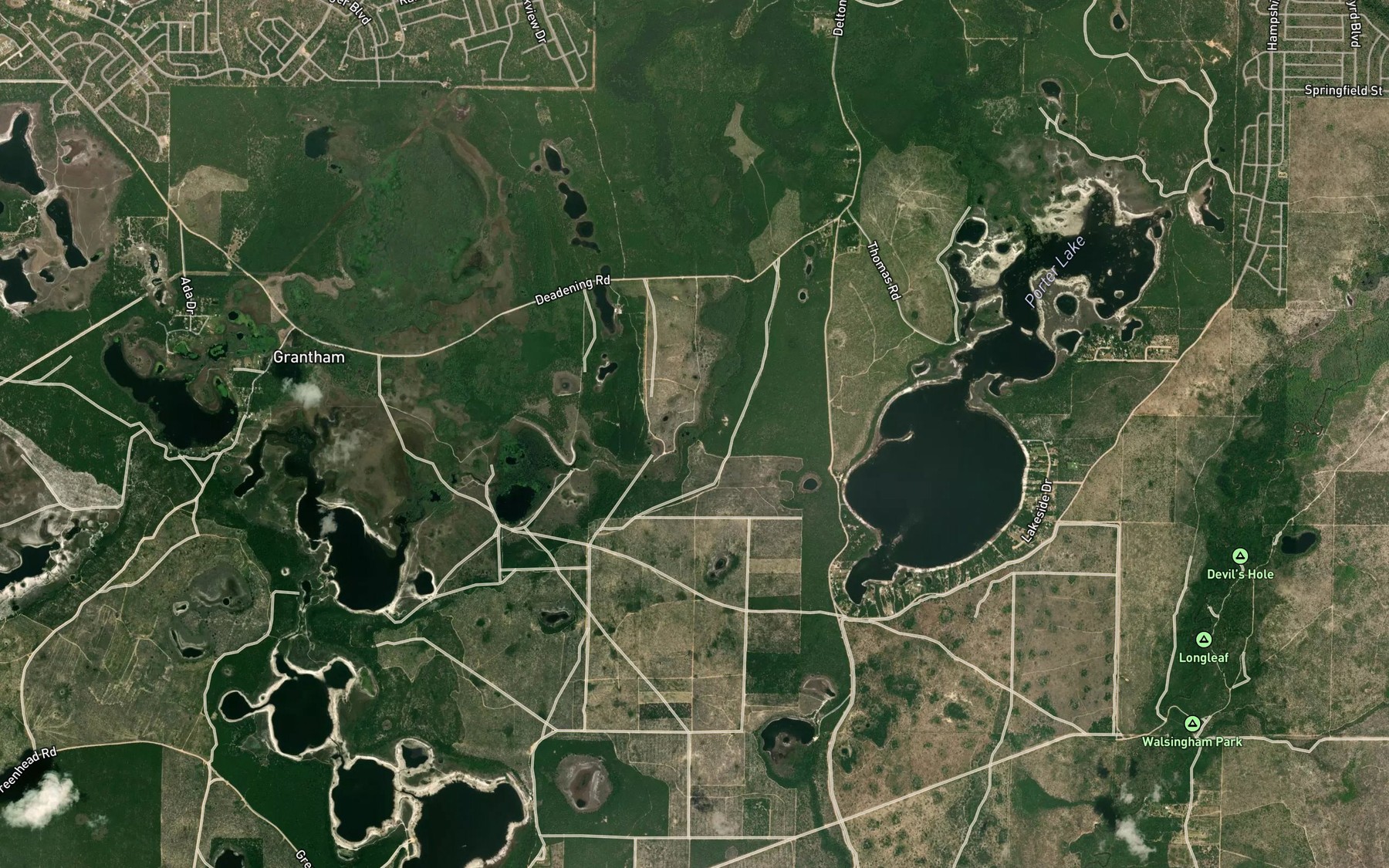 Satellite map of the Blackwater Slough
