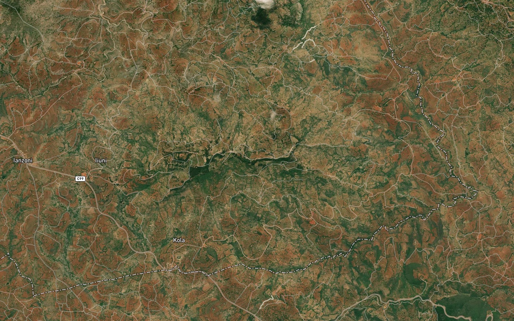 Satellite map of the Masauni Dam
