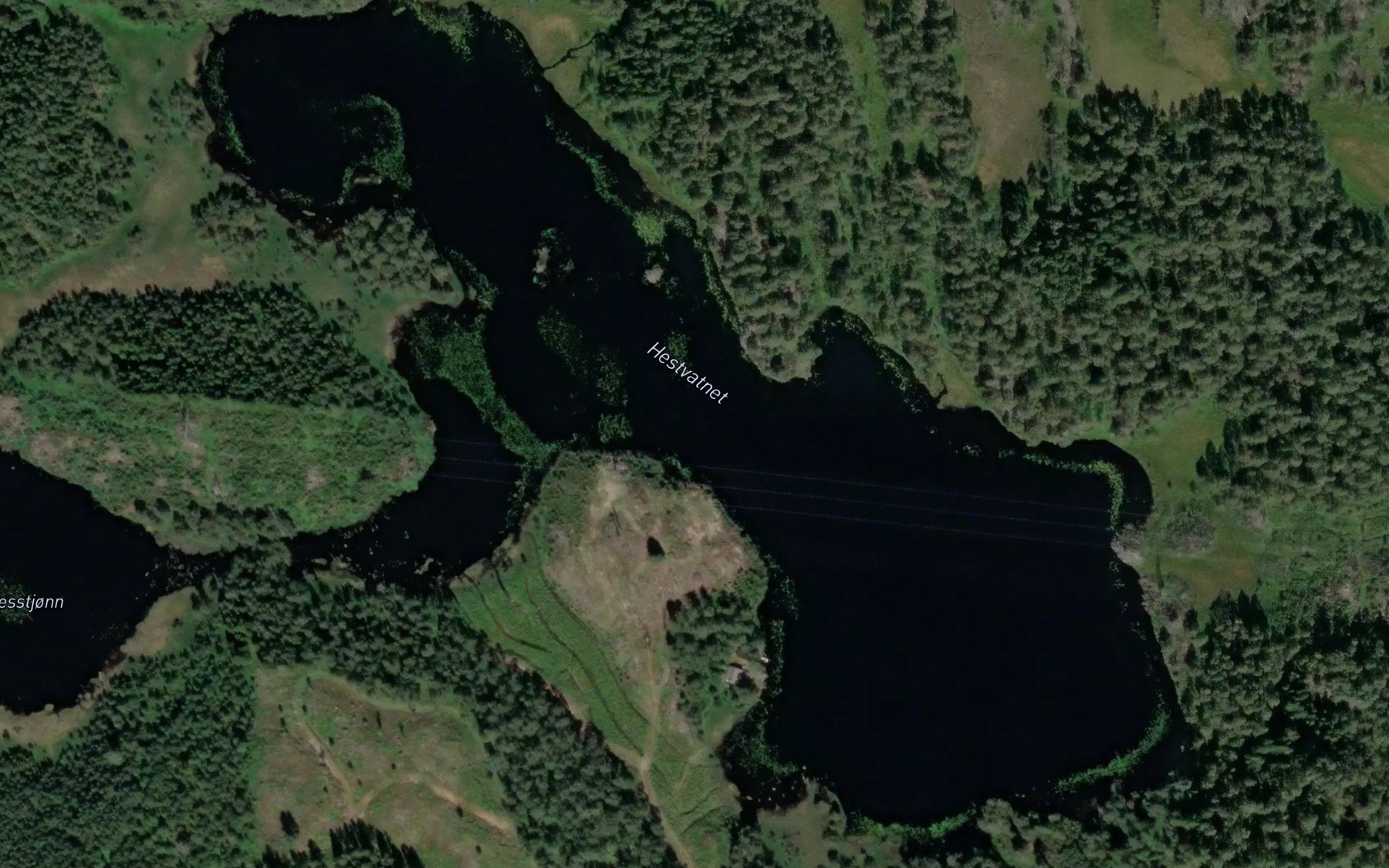 Satellite map of the Hessvann