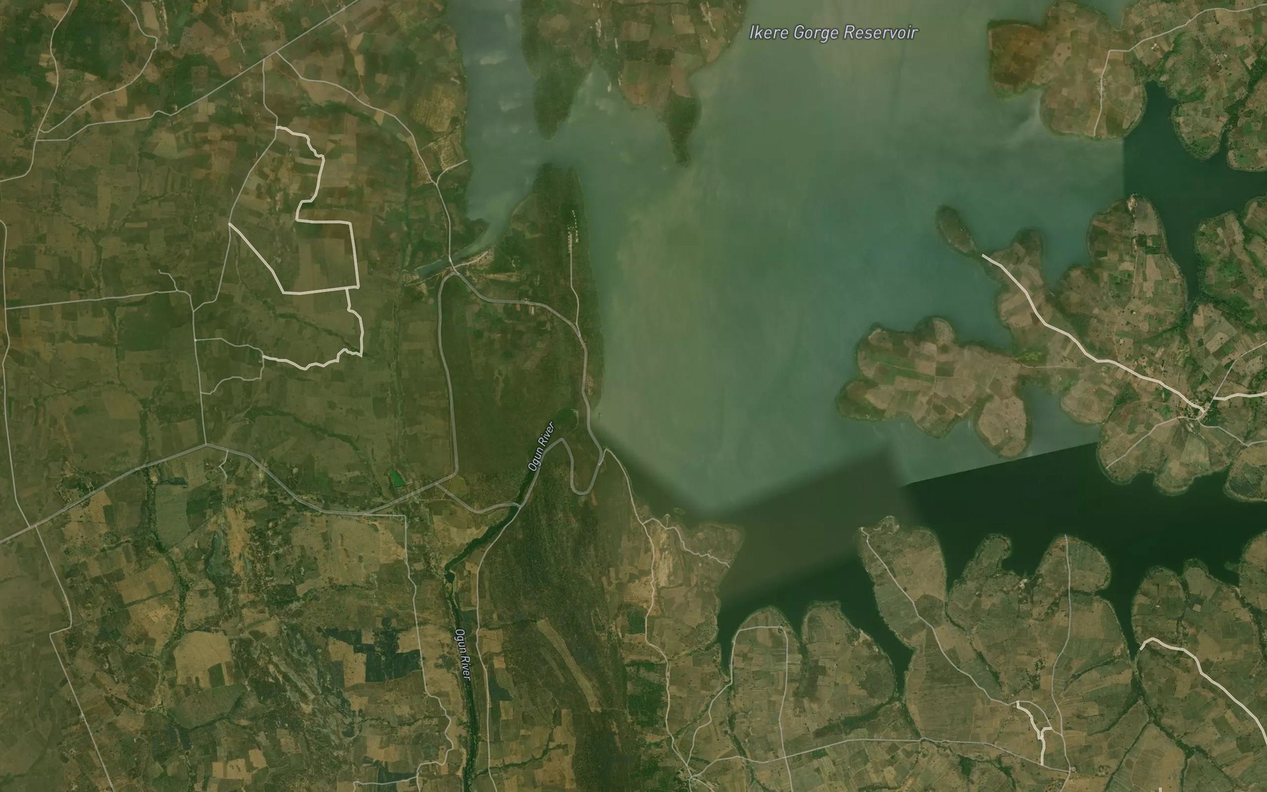 Satellite map of the River Amaka