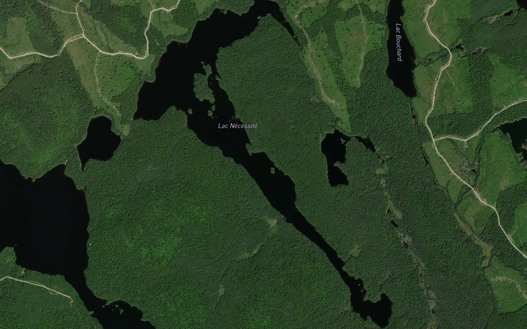 Satellite map of the Lac Necessite