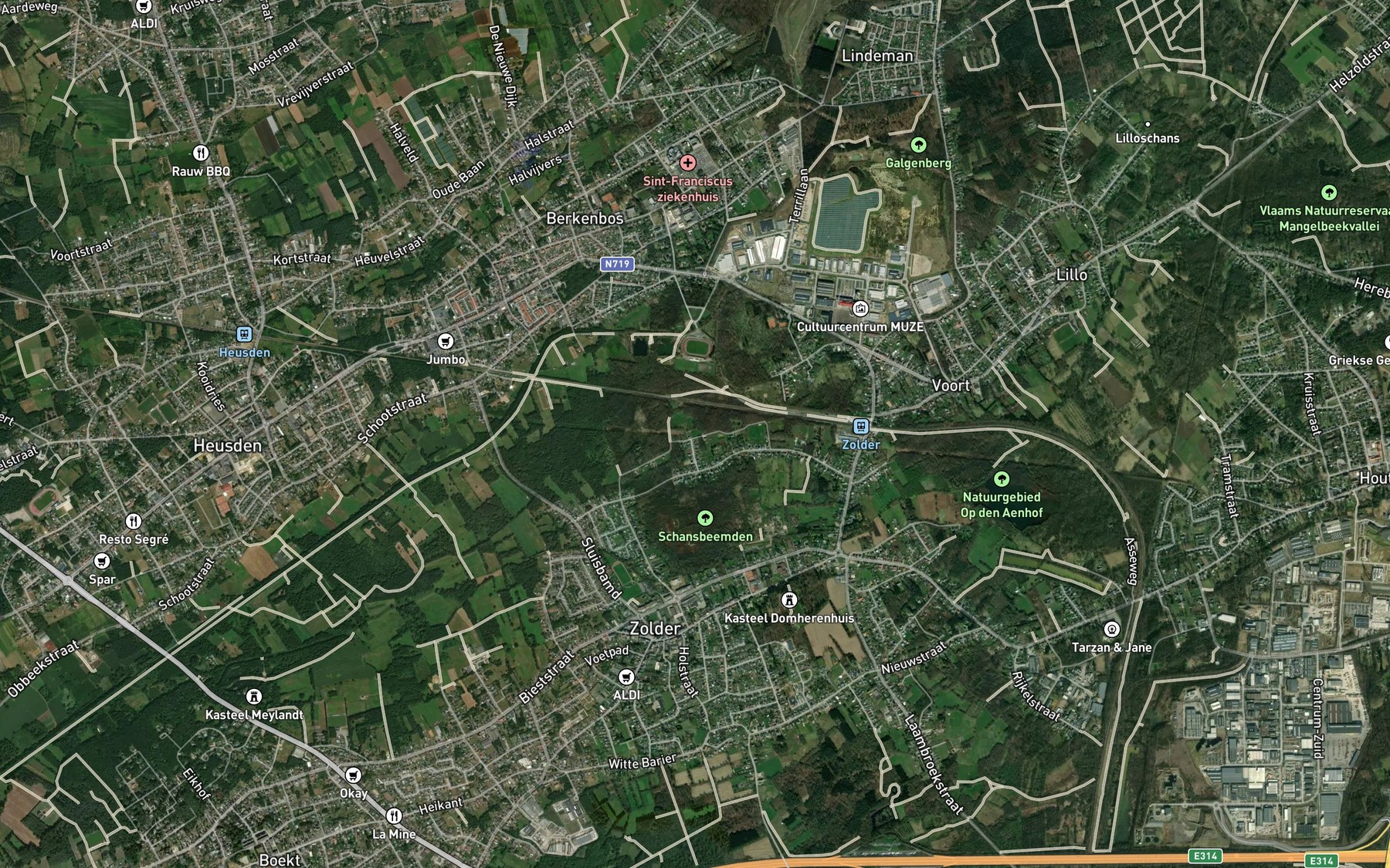 Satellite map of the Schansbeemdebeek