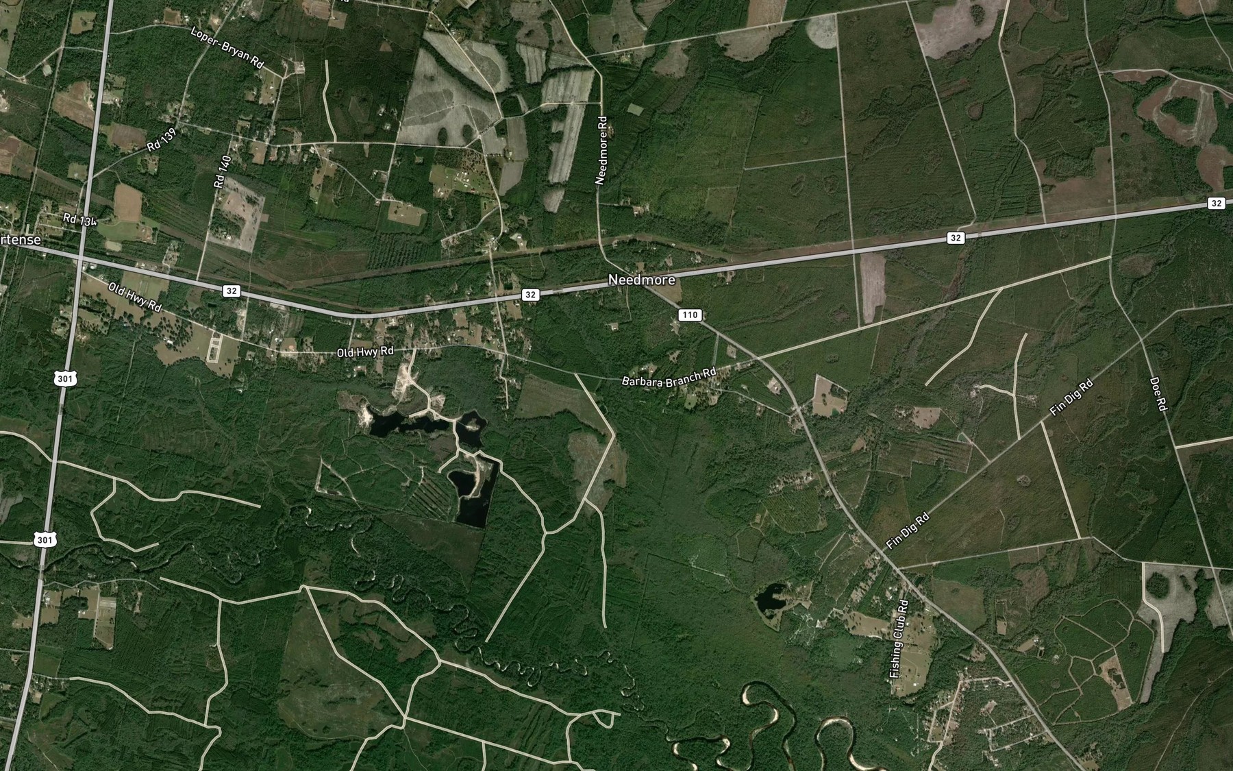 Satellite map of the Page Branch