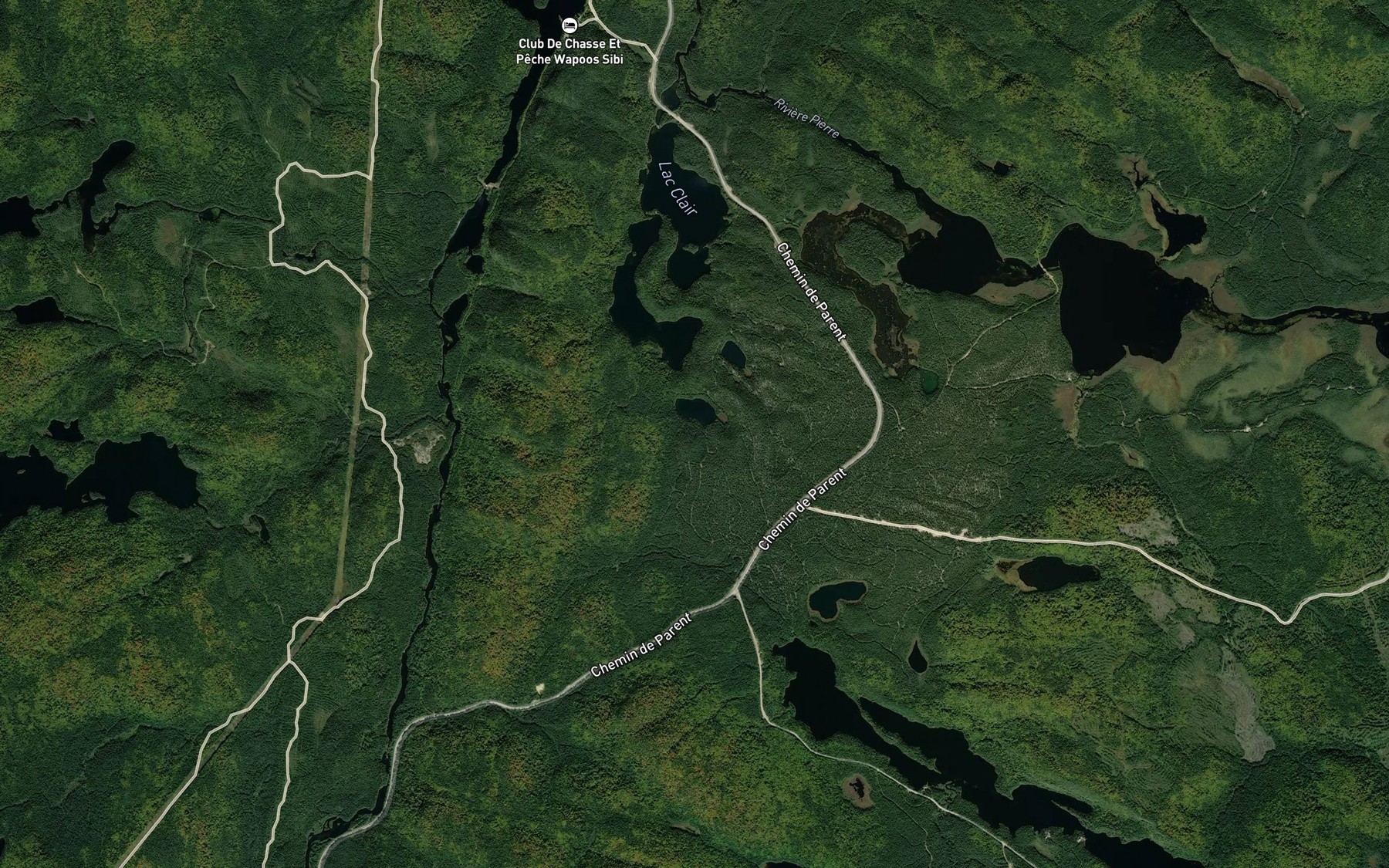 Satellite map of the Lac Spruce