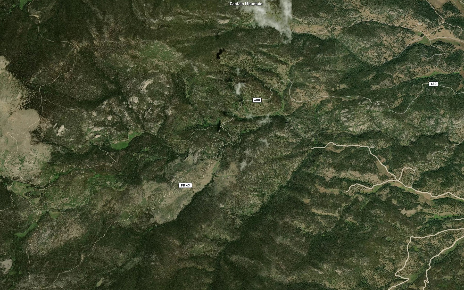 Satellite map of the Truesdell Creek
