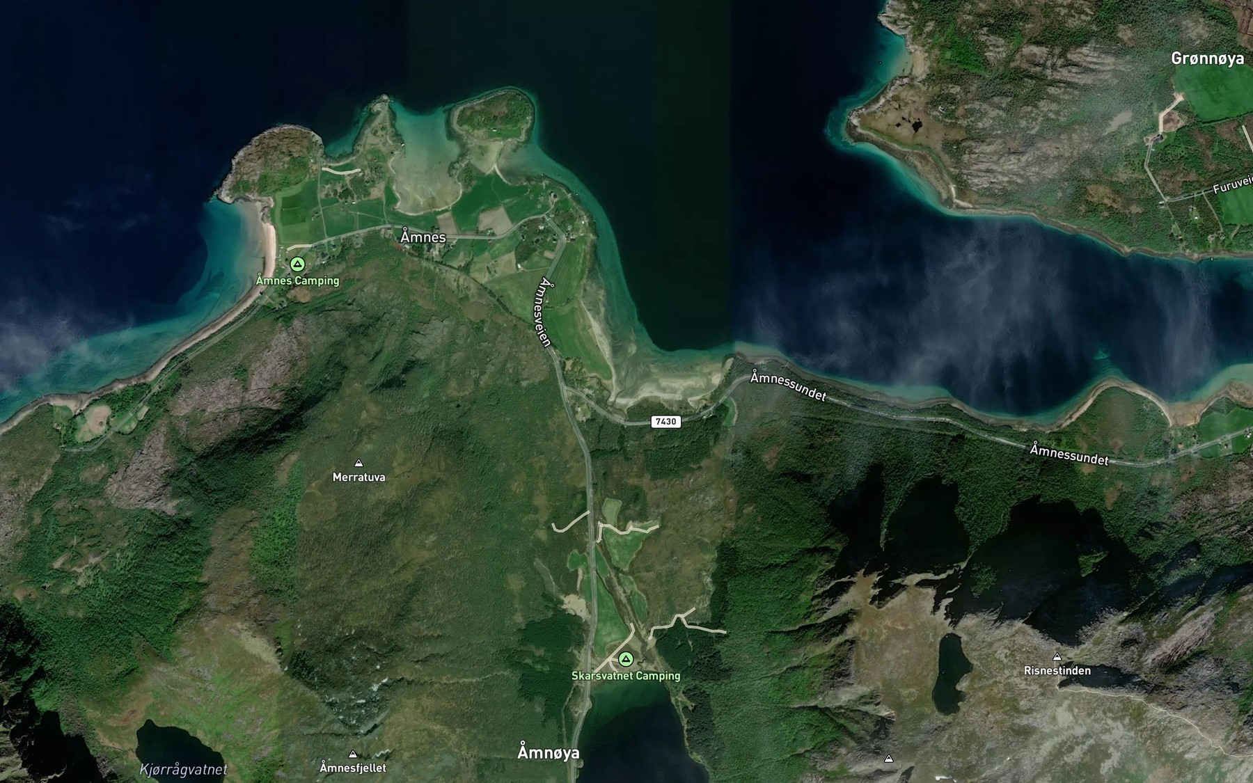 Satellite map of the Osen