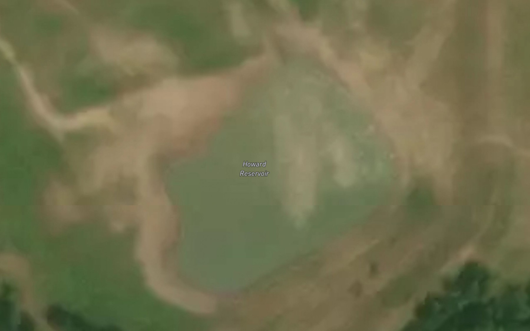 Satellite map of the Howard Reservoir
