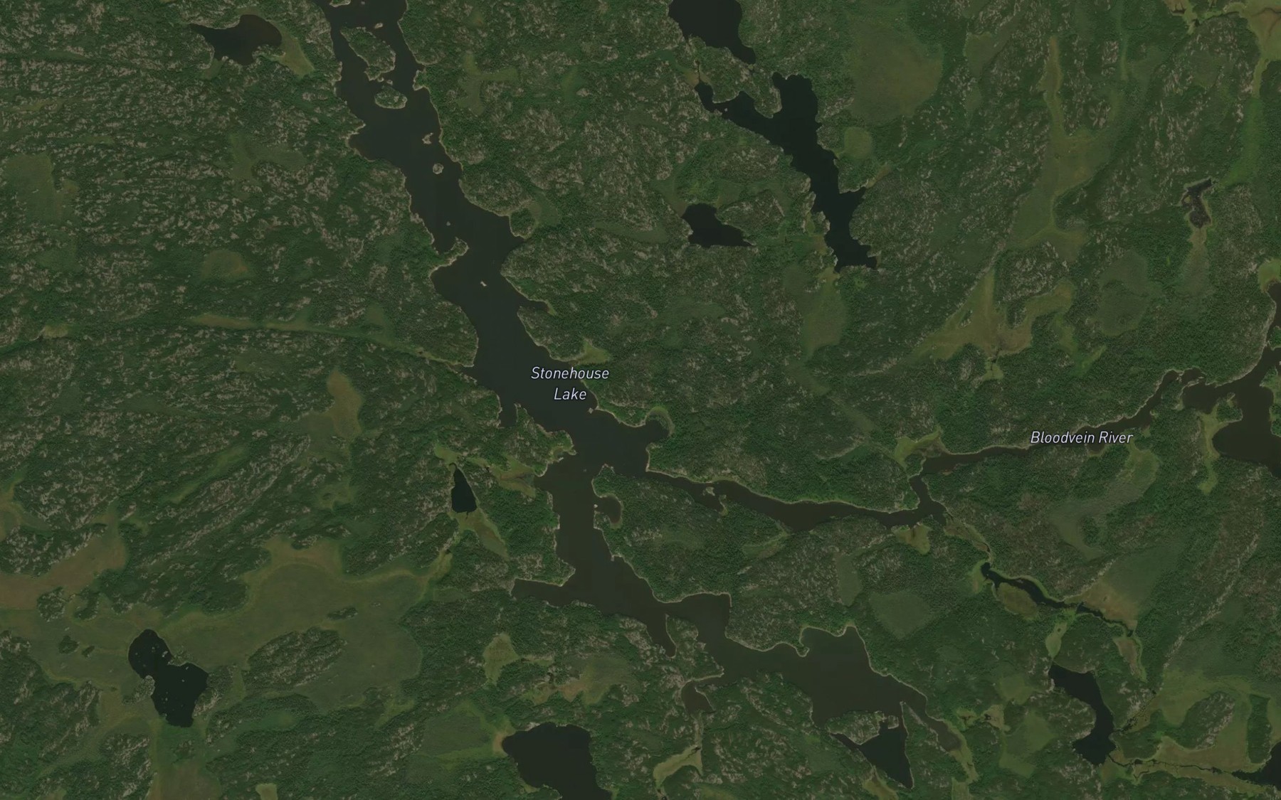 Satellite map of the Stonehouse Lake