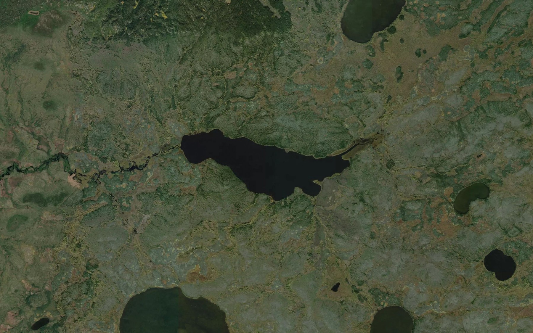 Satellite map of the North Kinosew Lake