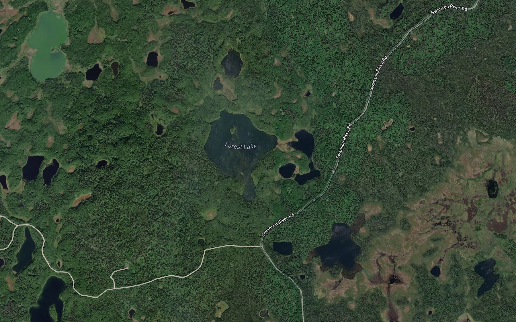 Satellite map of the West Forest Lake