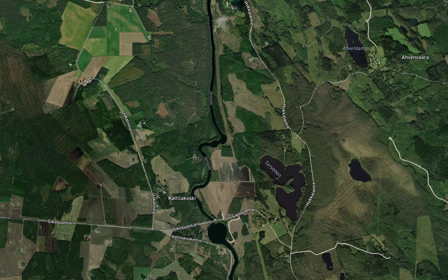 Satellite map of the Tervosenpolvi