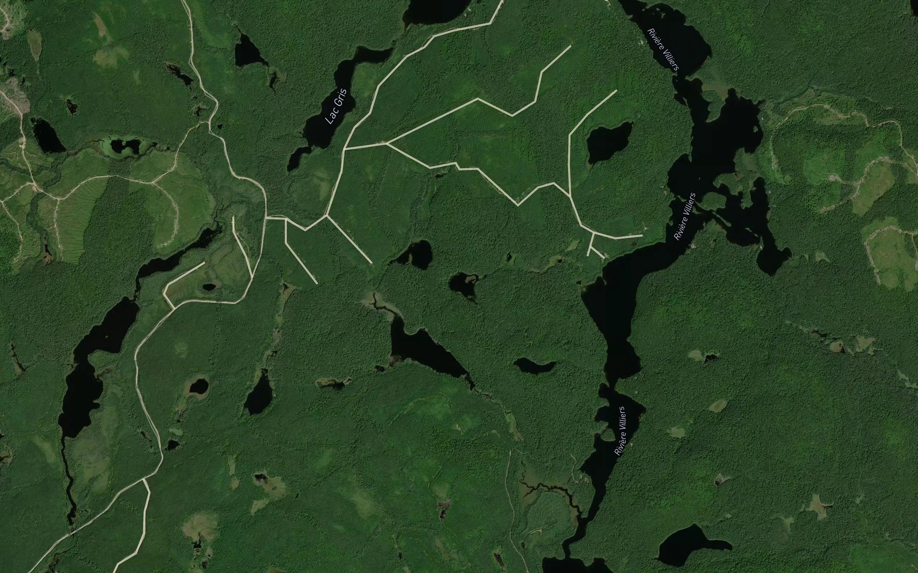 Satellite map of the Lac de la Roche