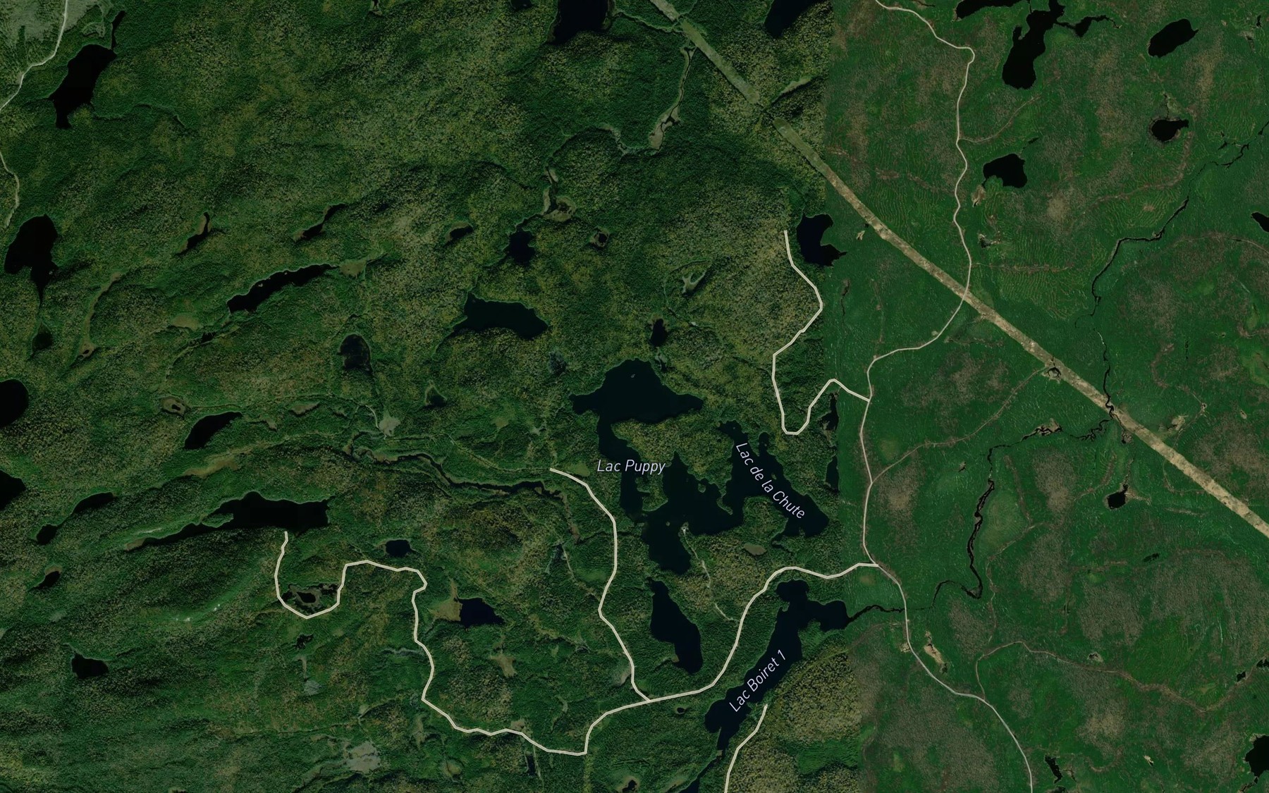 Satellite map of the Lac Puppy
