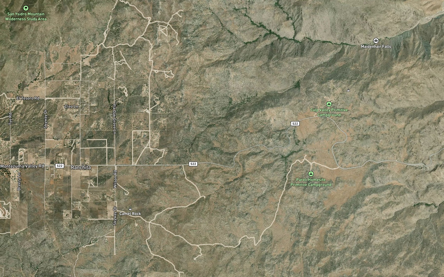 Satellite map of the By Jim Spring