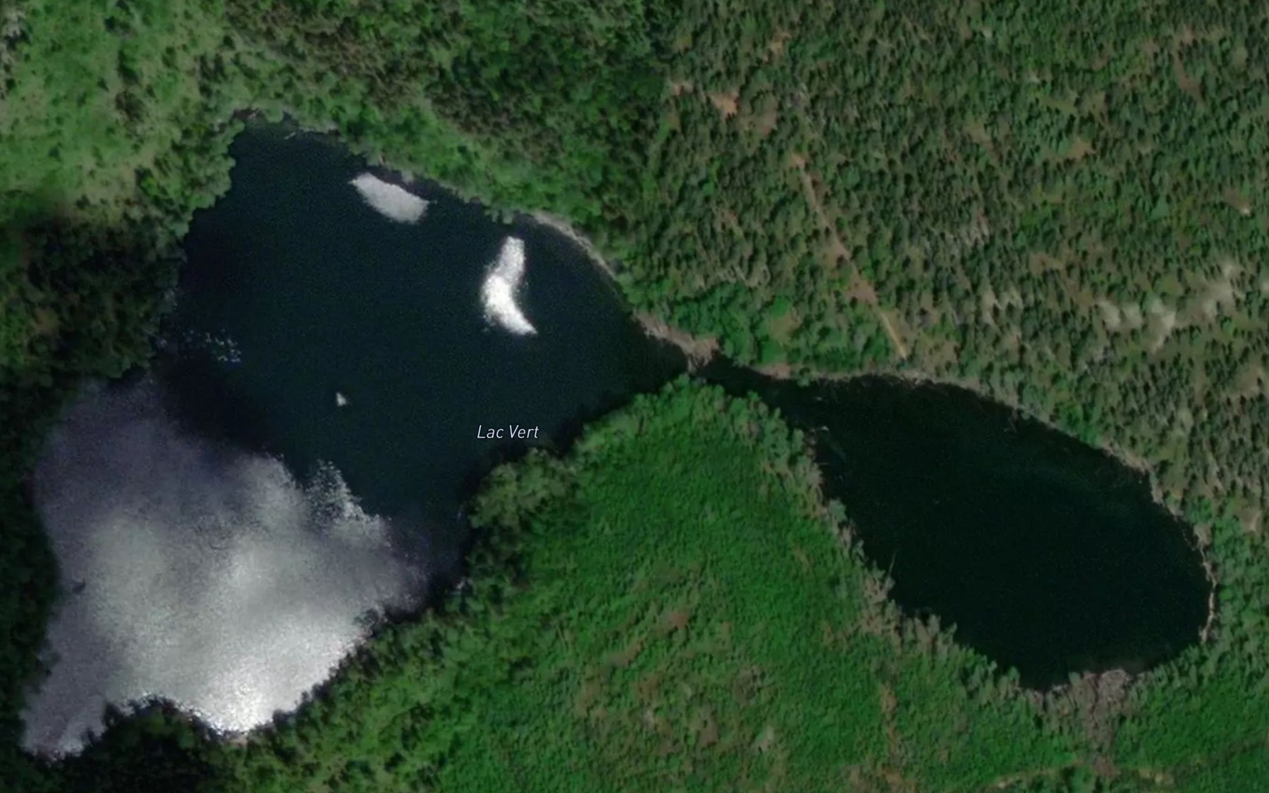 Satellite map of the Lac Vert