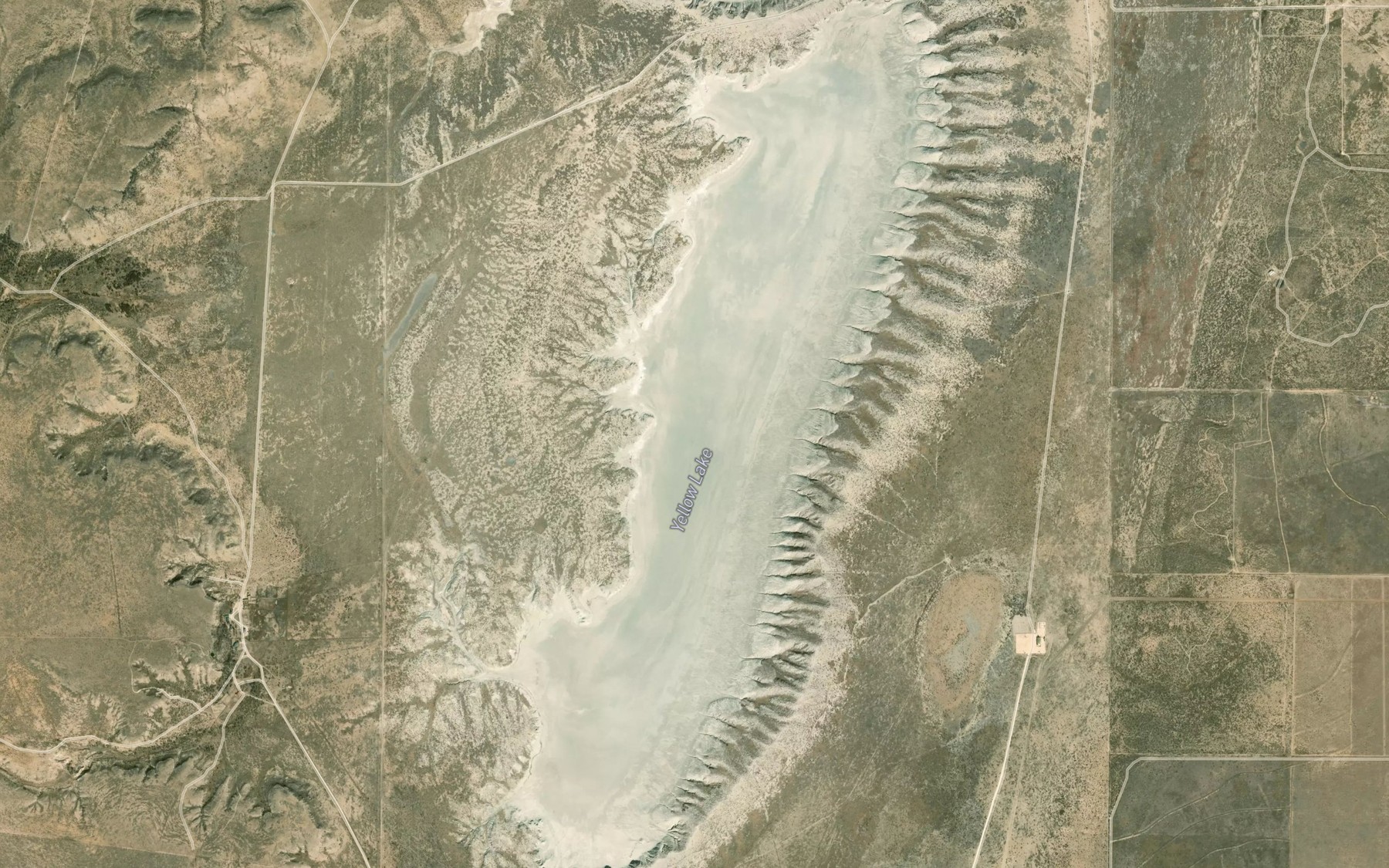 Satellite map of the Yellow Lake