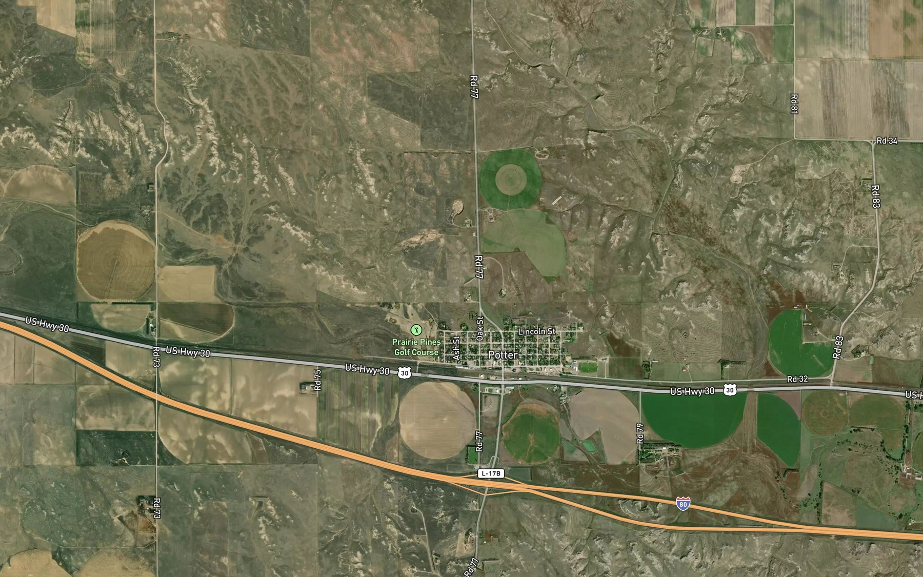 Satellite map of the Heimer Reservoir
