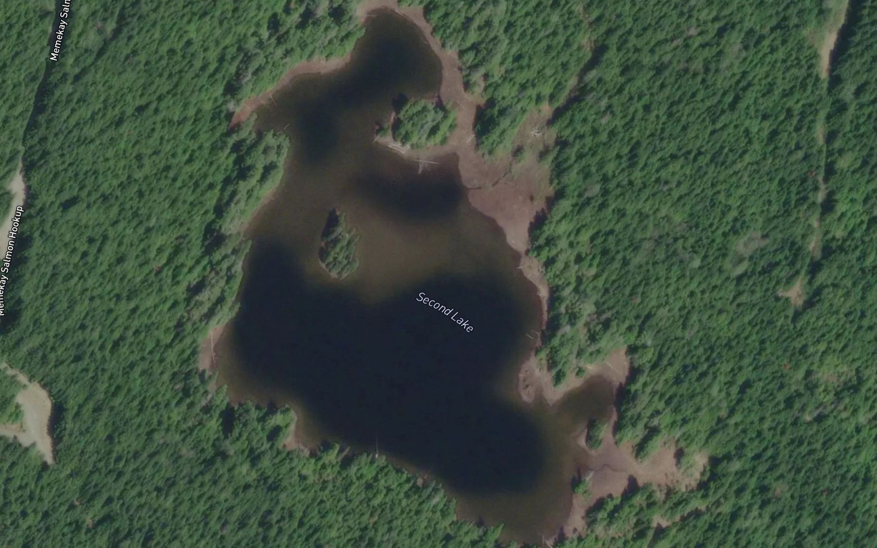 Satellite map of the Second Lake