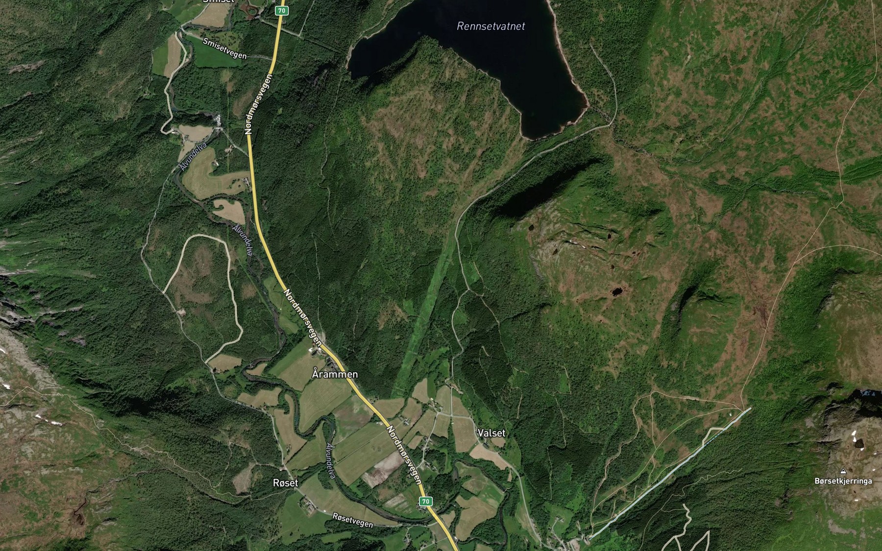 Satellite map of the Visetbekken