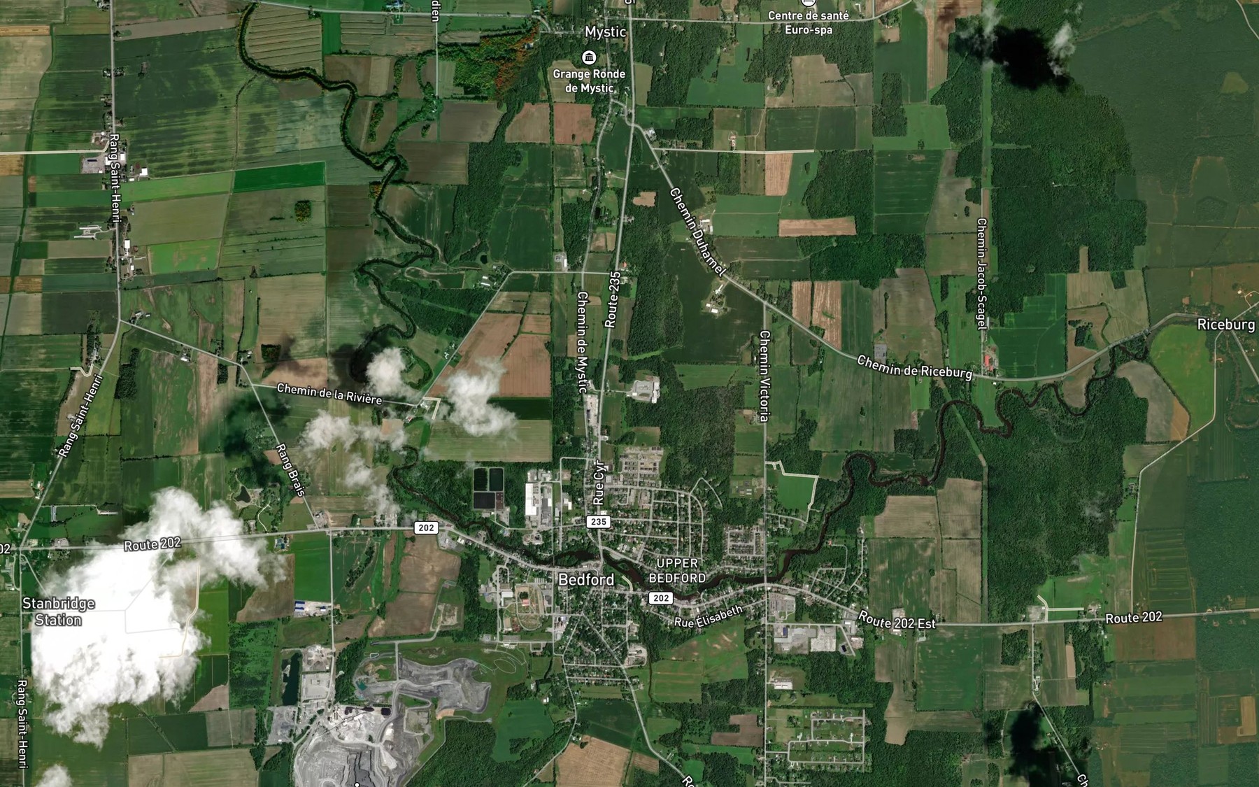Satellite map of the Branche Ouest