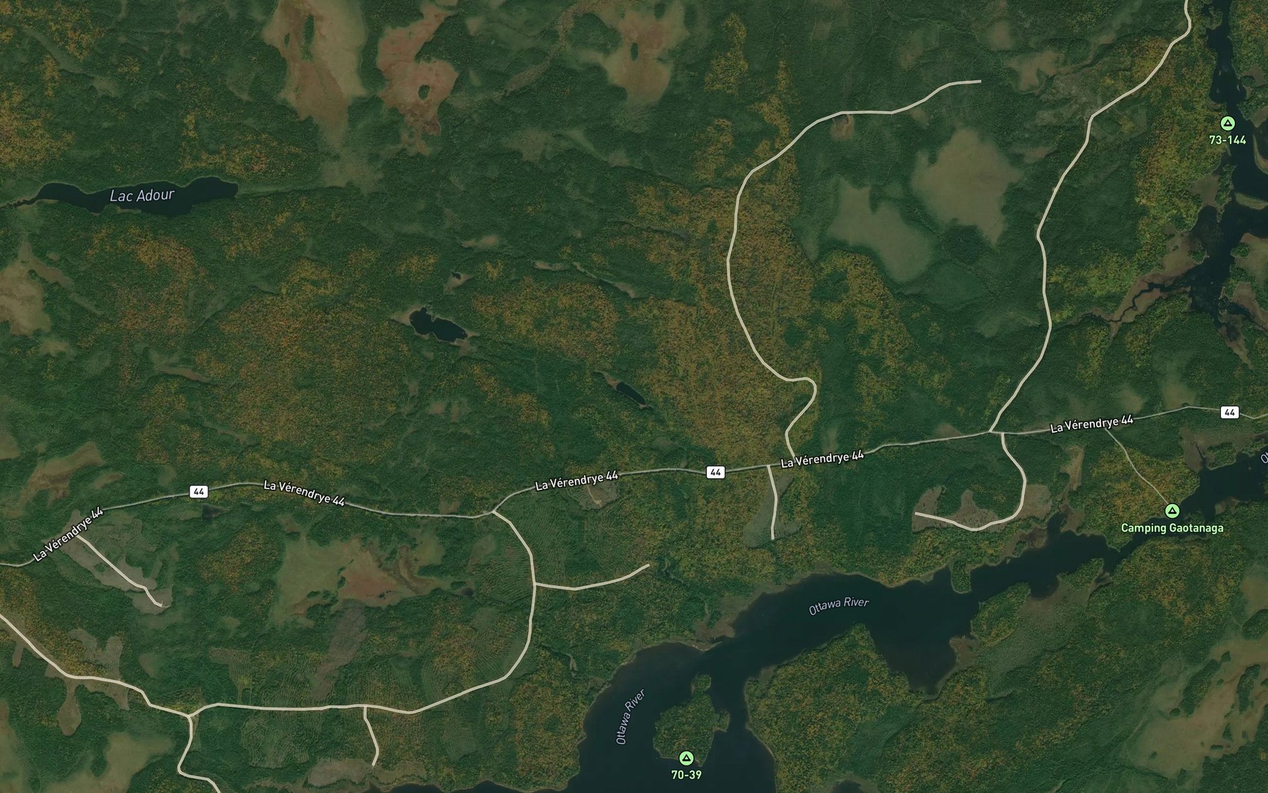 Satellite map of the Lac Scorpion
